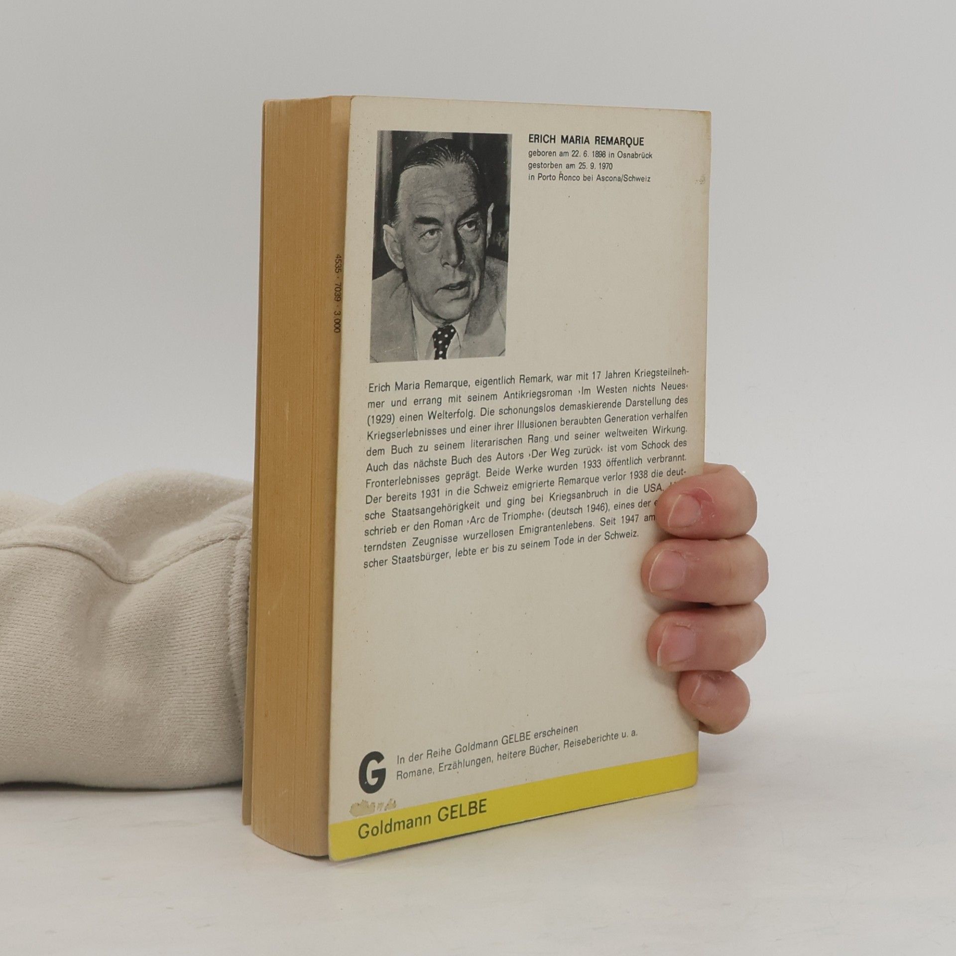 Erich Maria Remarque Arc de Triomphe