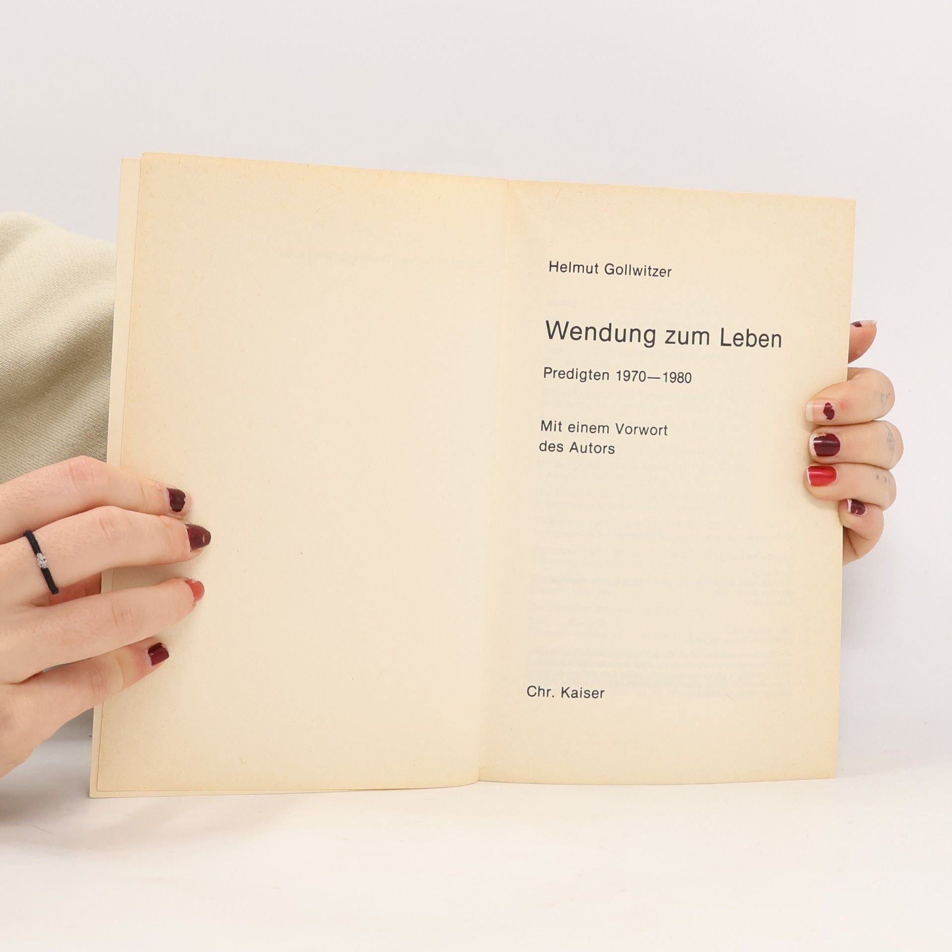 Helmut Gollwitzer Wendung zum Leben