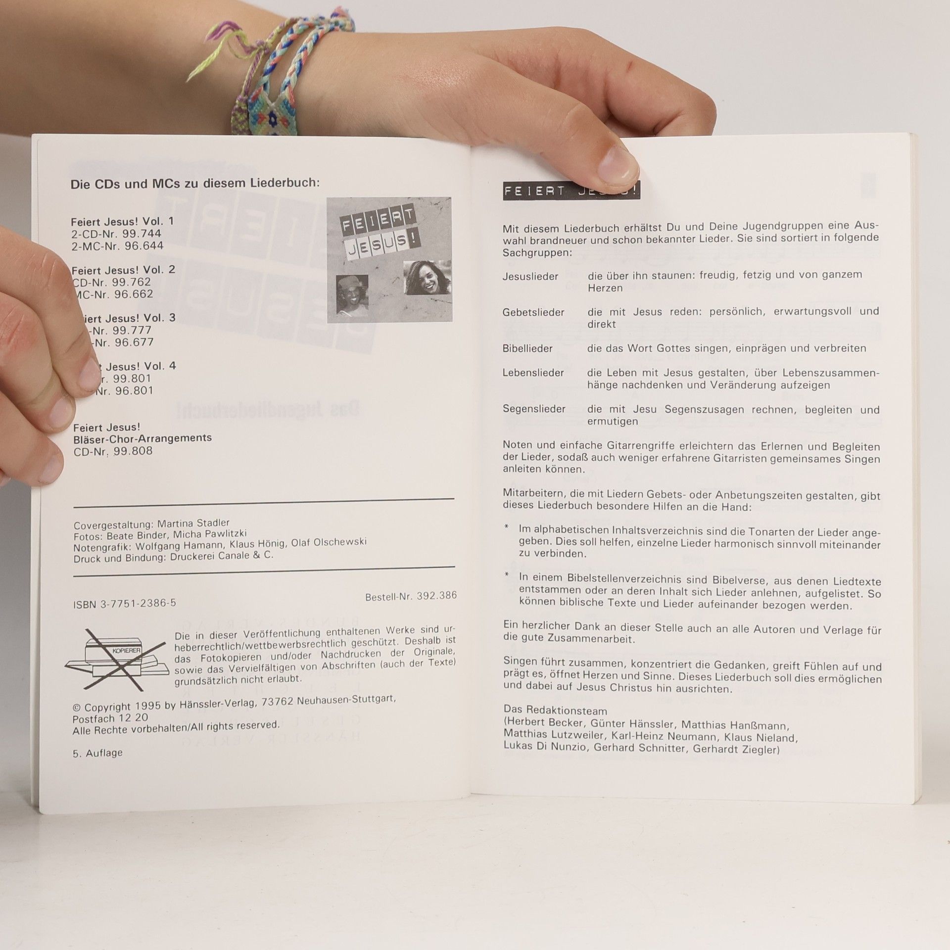 Various authors Feiert Jesus! 1. Das Jugendliederbuch