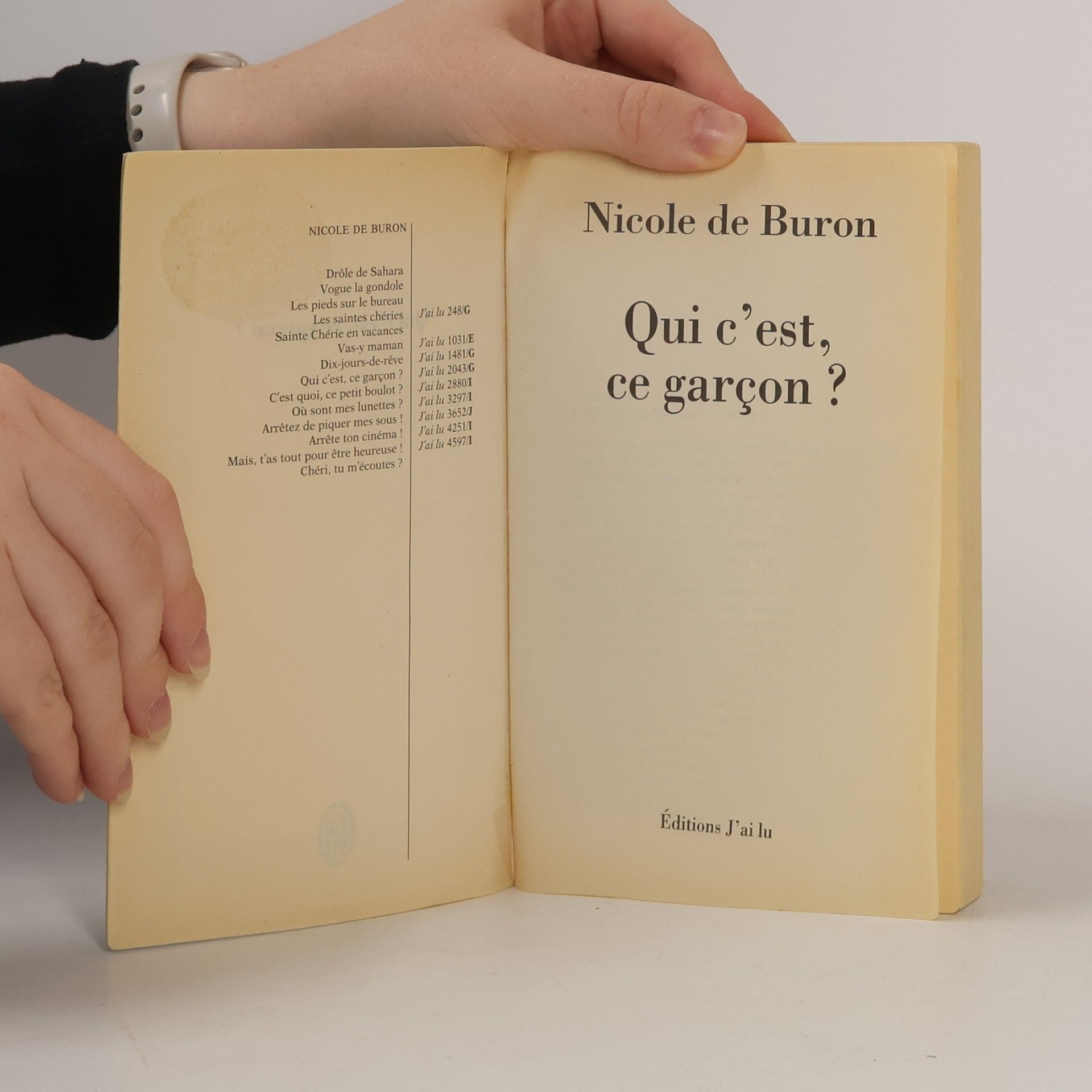 Nicole de Buron Qui c'est ce garçon ?