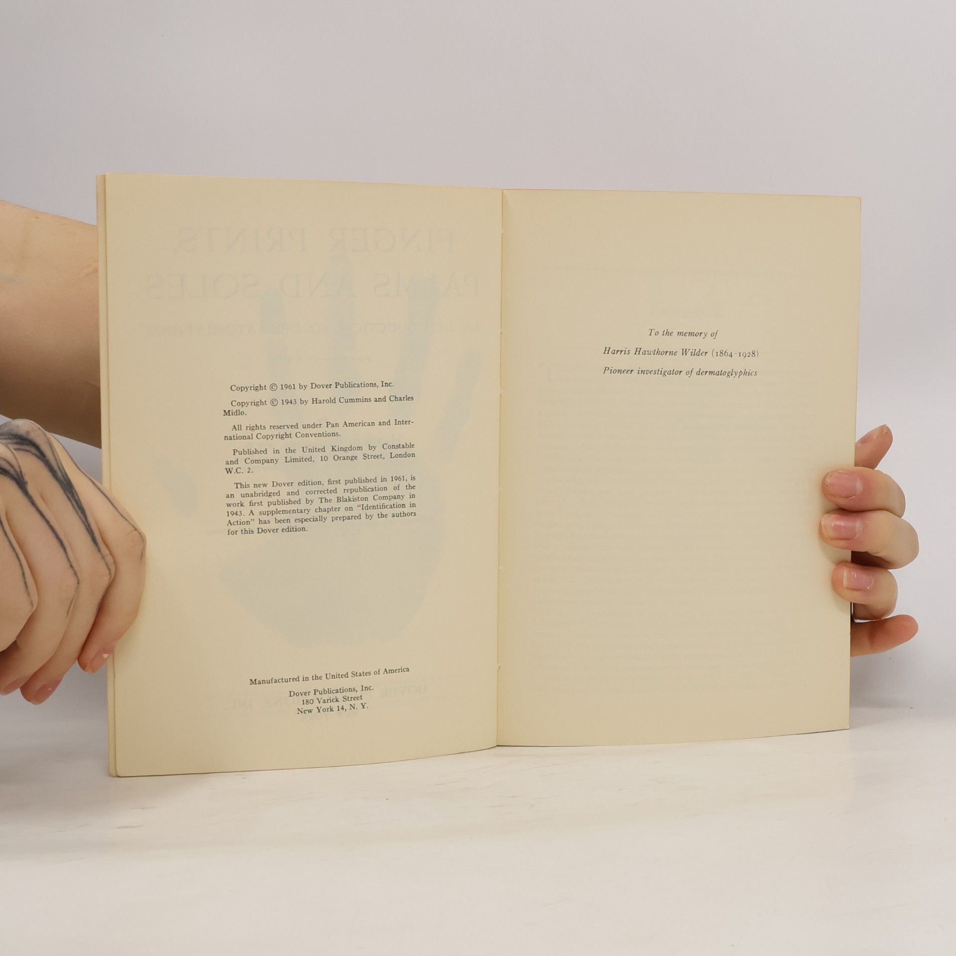 Charles Midlo Finger prints, palms and soles