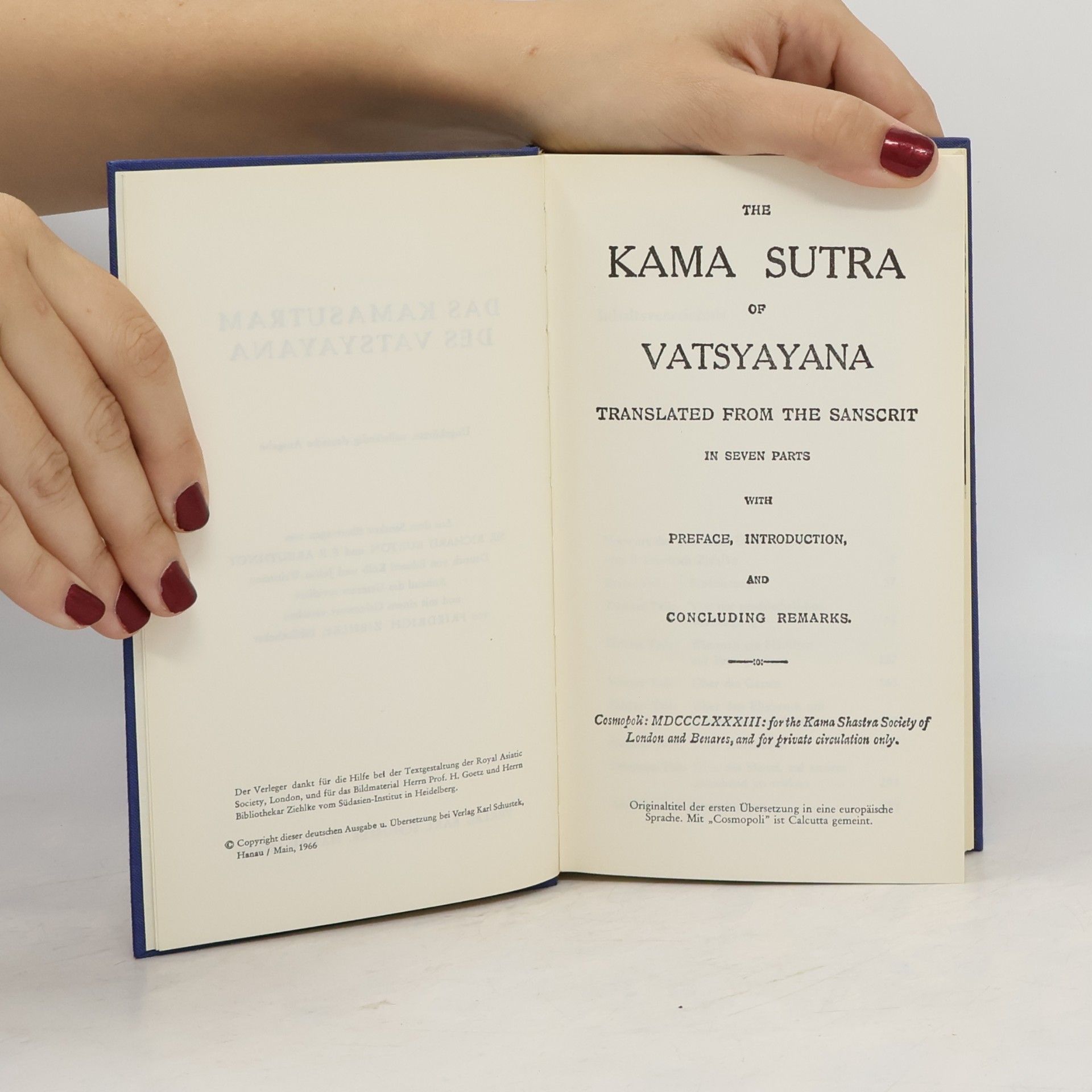 Vátsjájana Das Kama Sutram des Vatsyayana