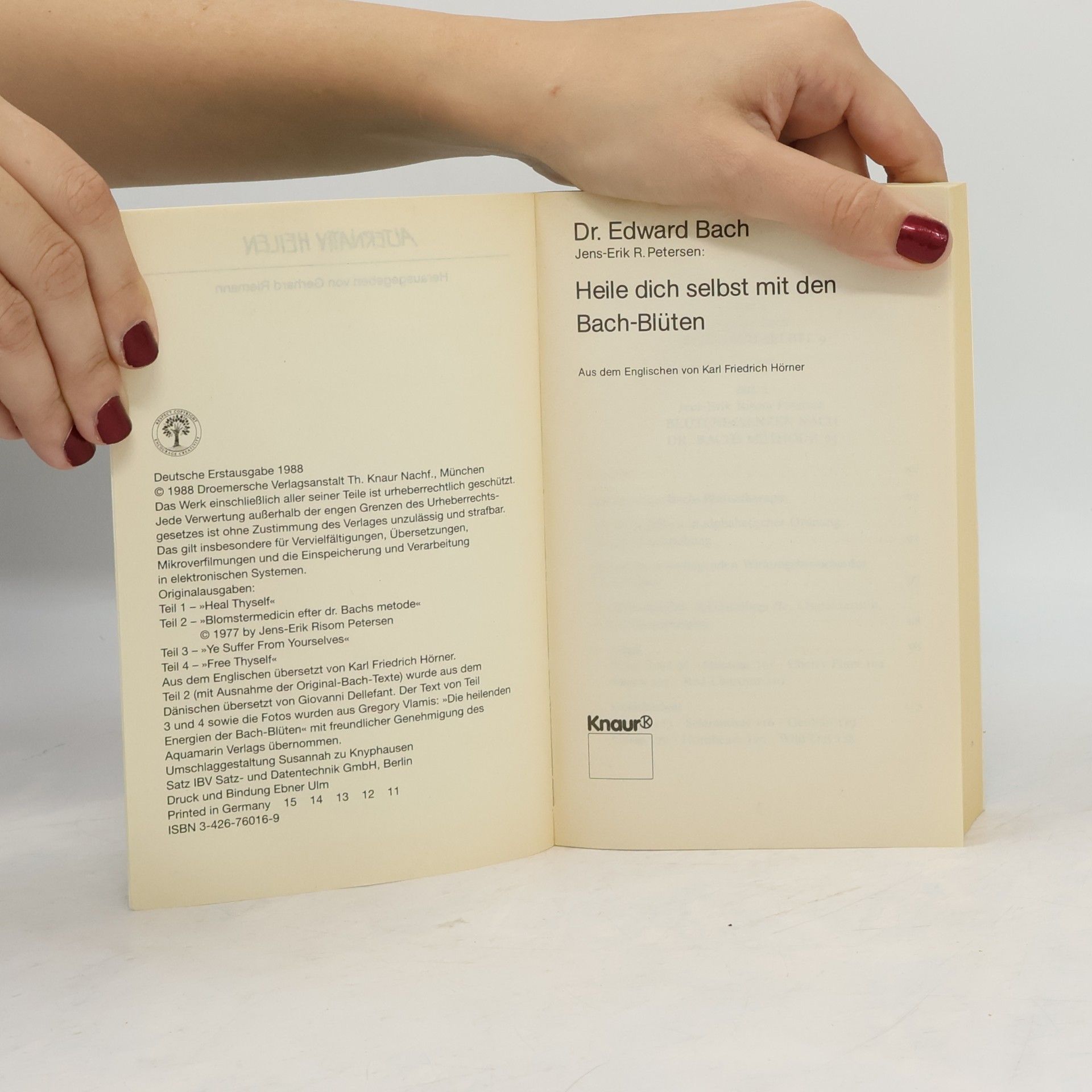 Edward Bach Heile dich selbst mit den Bach-Blüten