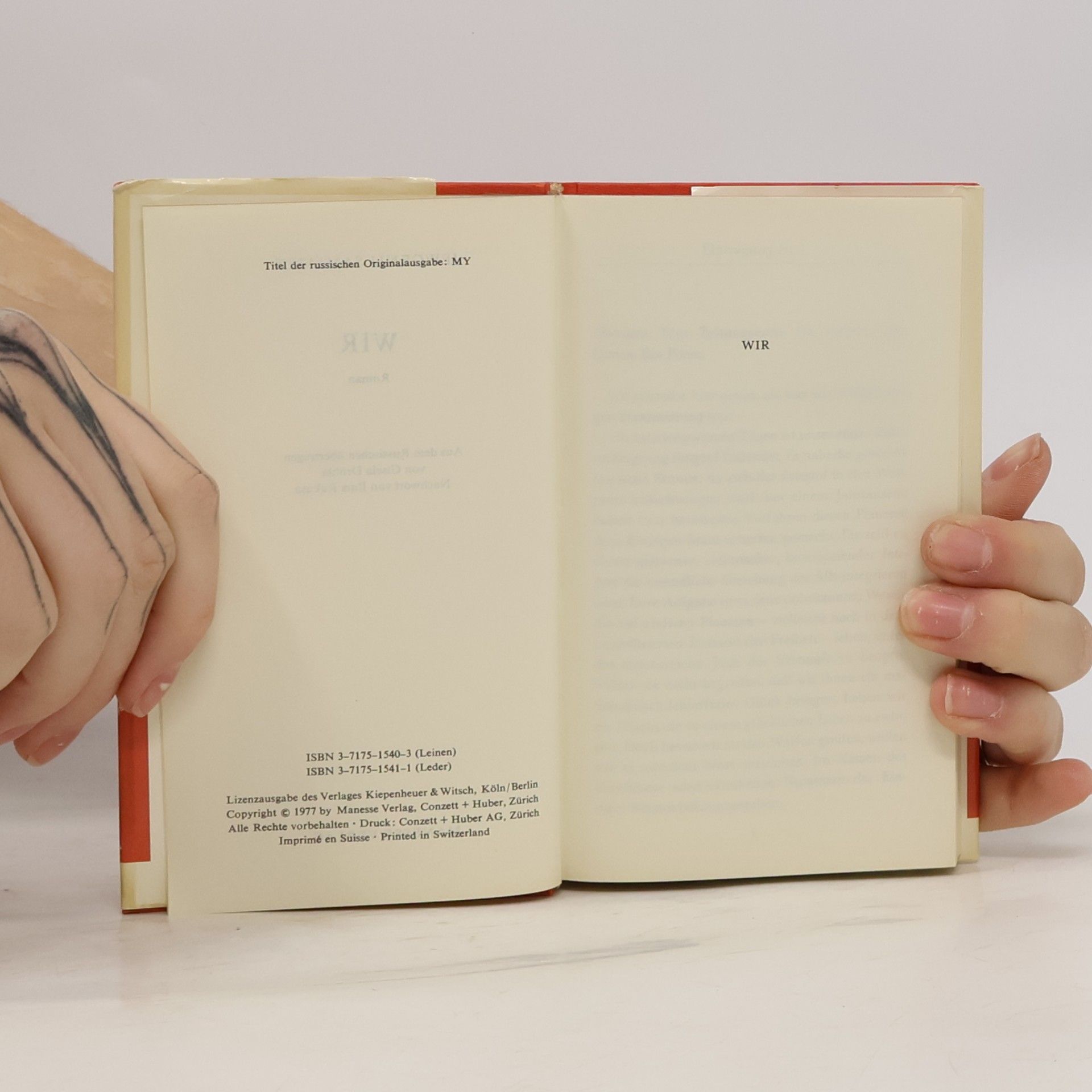 Jevgenij Ivanovič Zamjatin Manesse Bibliothek der Weltliteratur: Wir