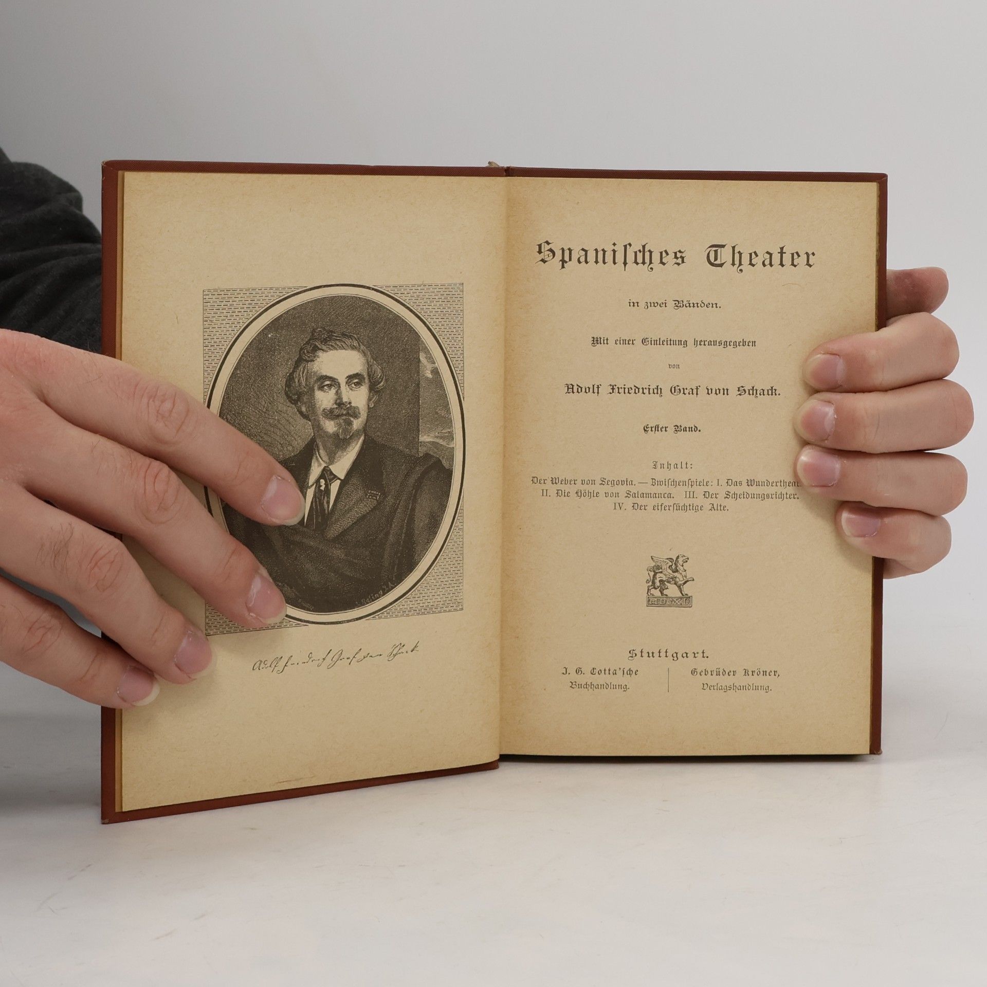 Adolf Friedrich von Schack Spanisches Theater 1