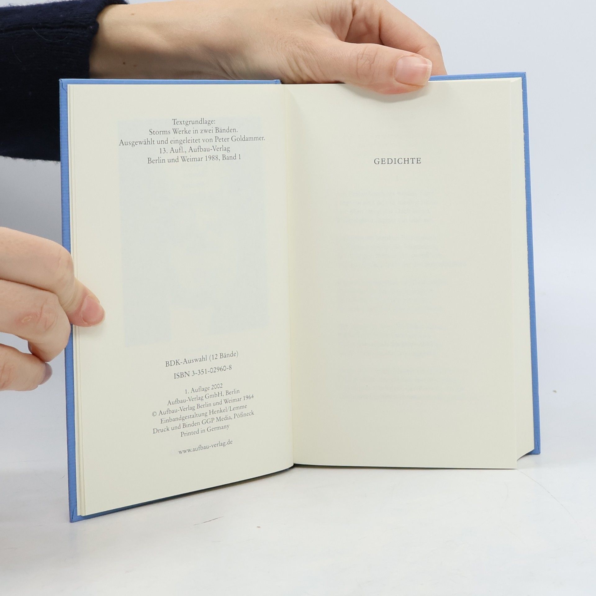 Theodor Storm Bibliothek deutscher Klassiker. Eine Auswahl in 12 Bänden. Storm