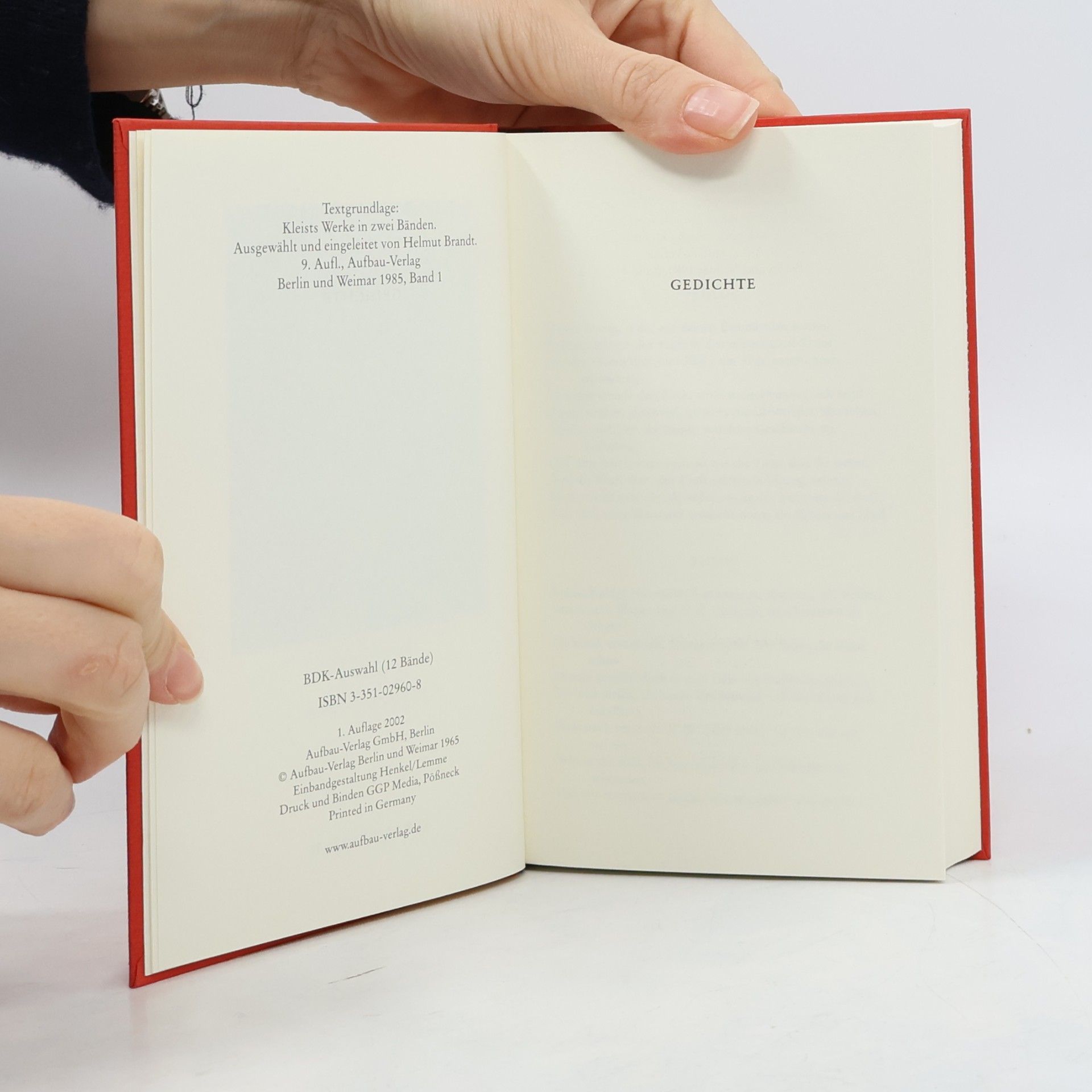 Heinrich von Kleist Bibliothek deutscher Klassiker. Eine Auswahl in 12 Bänden. Kleist