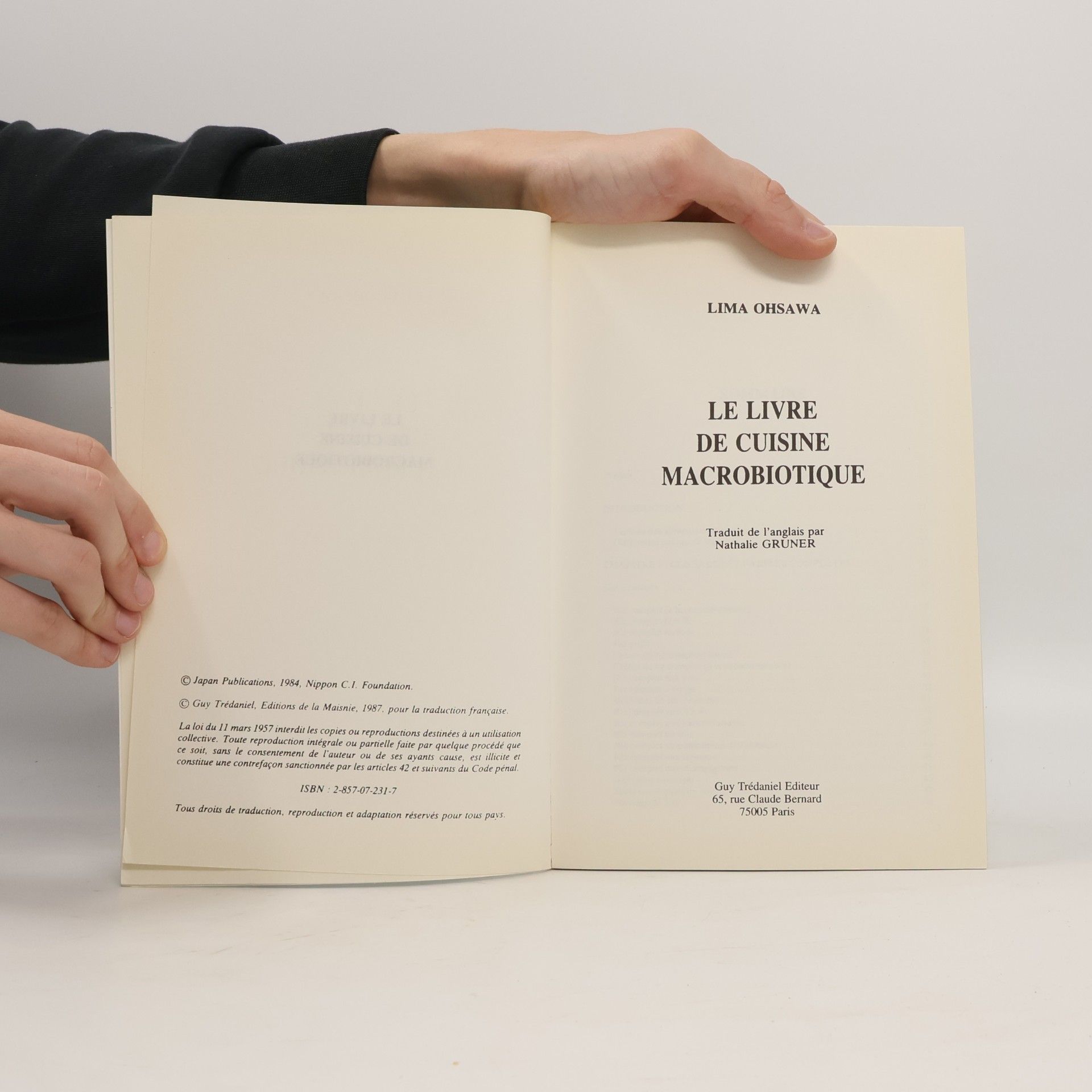 Lima Ohsawa Le livre de cuisine macrobiotique