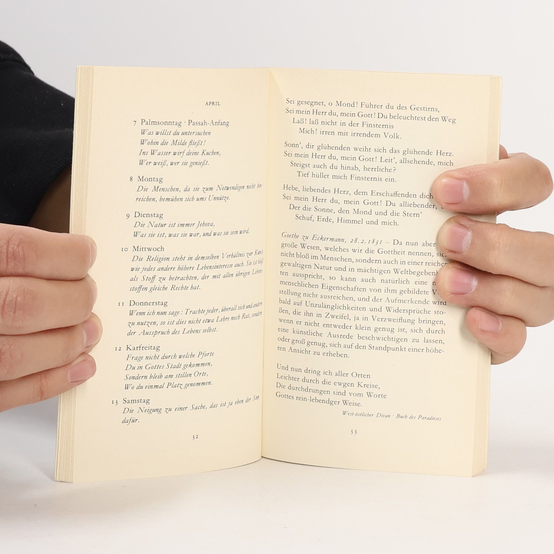 Johann Wolfgang von Goethe Mit Goethe durch das Jahr 1974