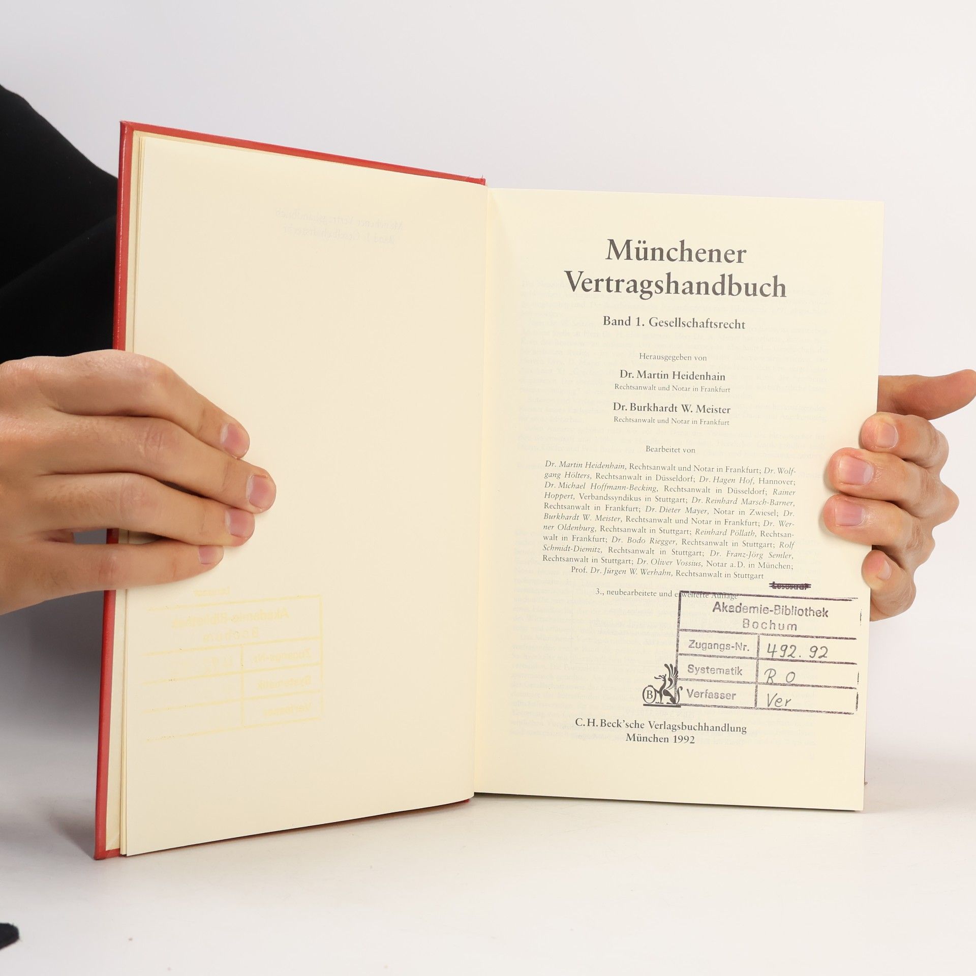 Martin H. Heidenhain Münchener Vertragshandbuch 1