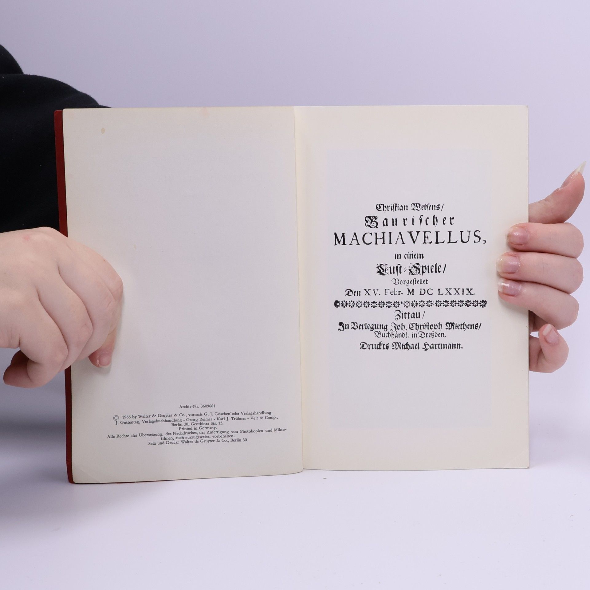 Christian Weise Bäurischer Machiavellus 10