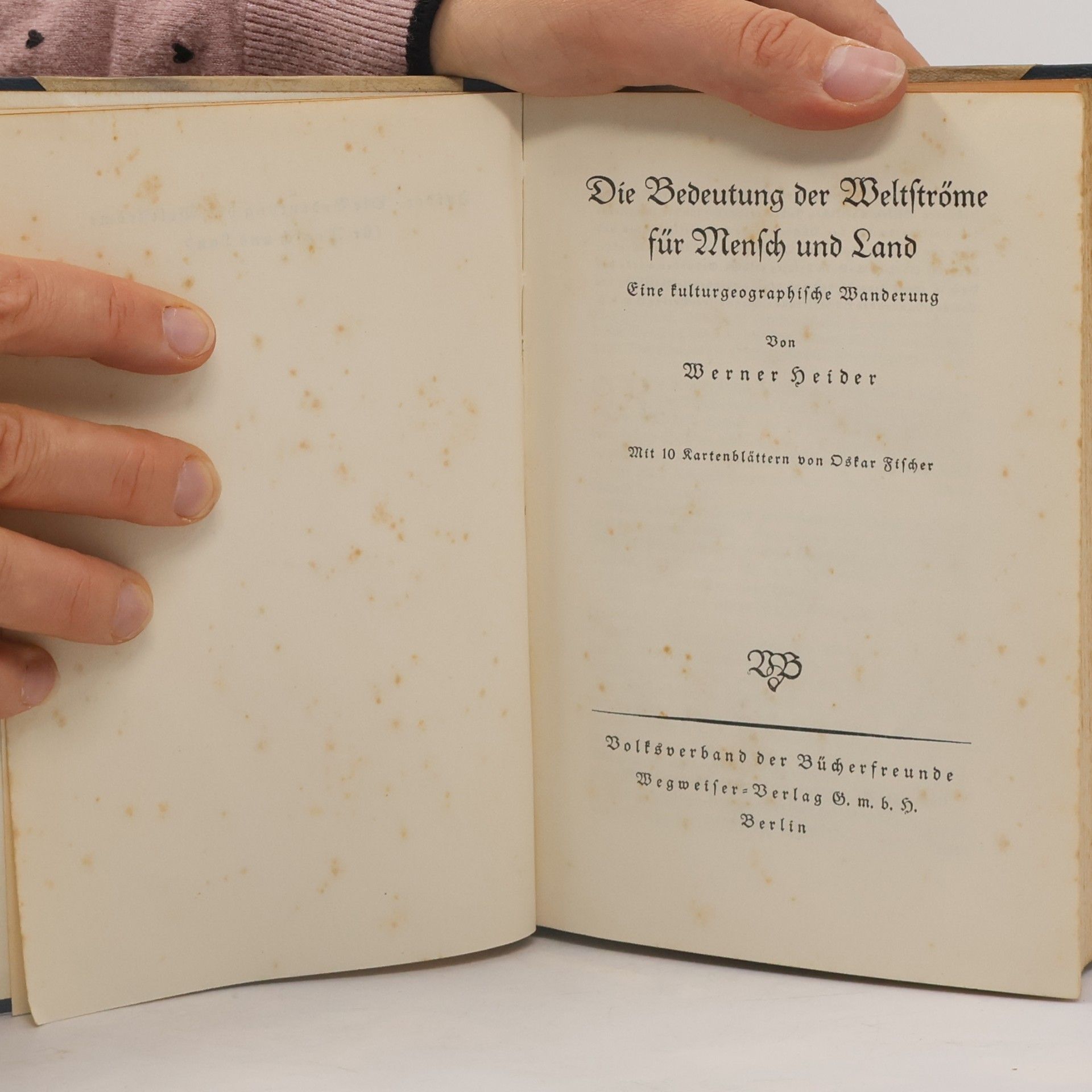 Oskar Fischer Die Bedeutung der Weltströme für Mensch und Land