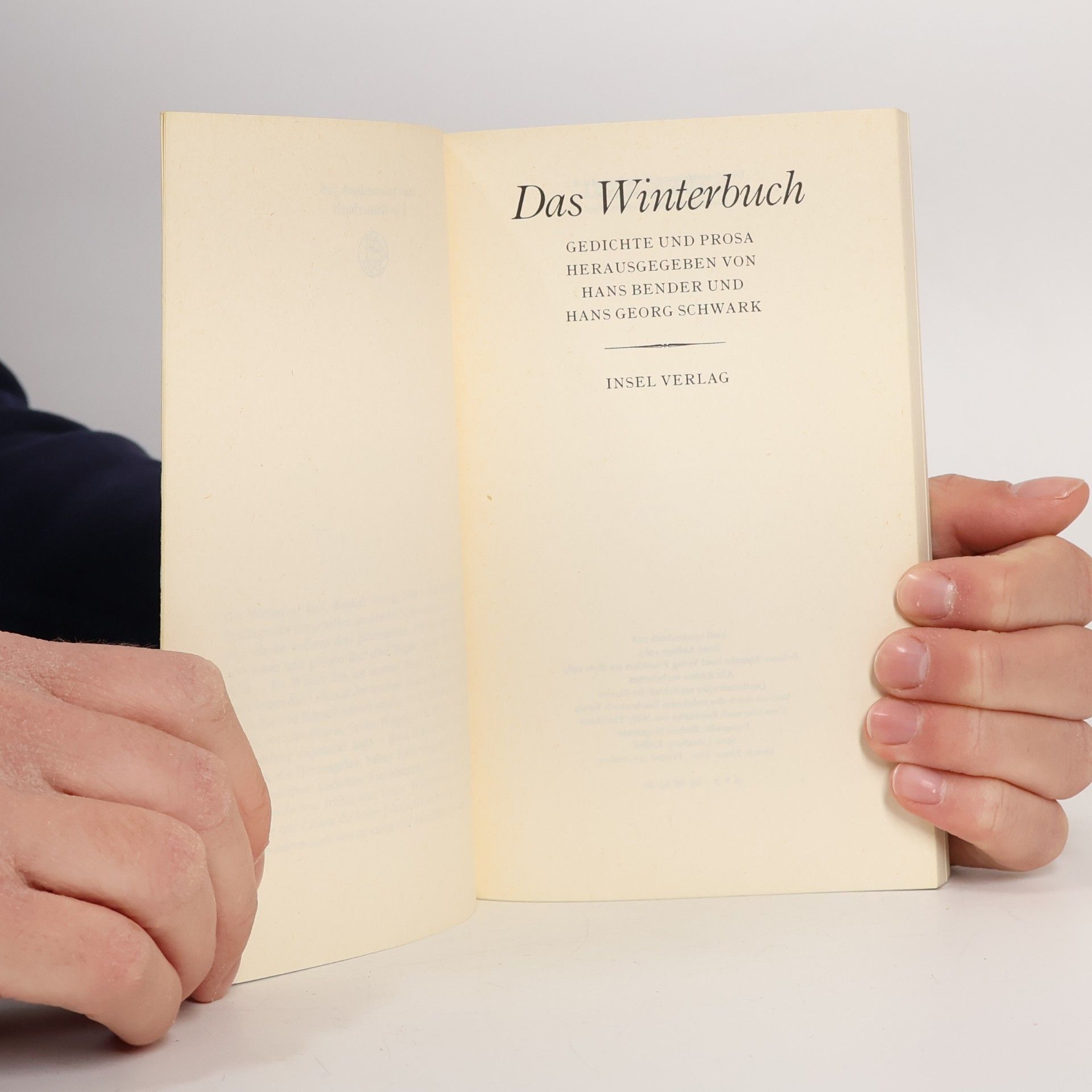 Hans Bender Das Winterbuch