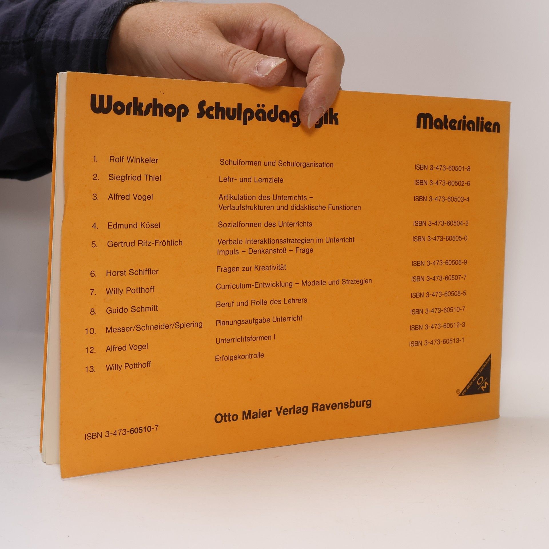 Josef Schneider Workshop Schulpädagogik - 10: Planungsaufgabe Unterricht