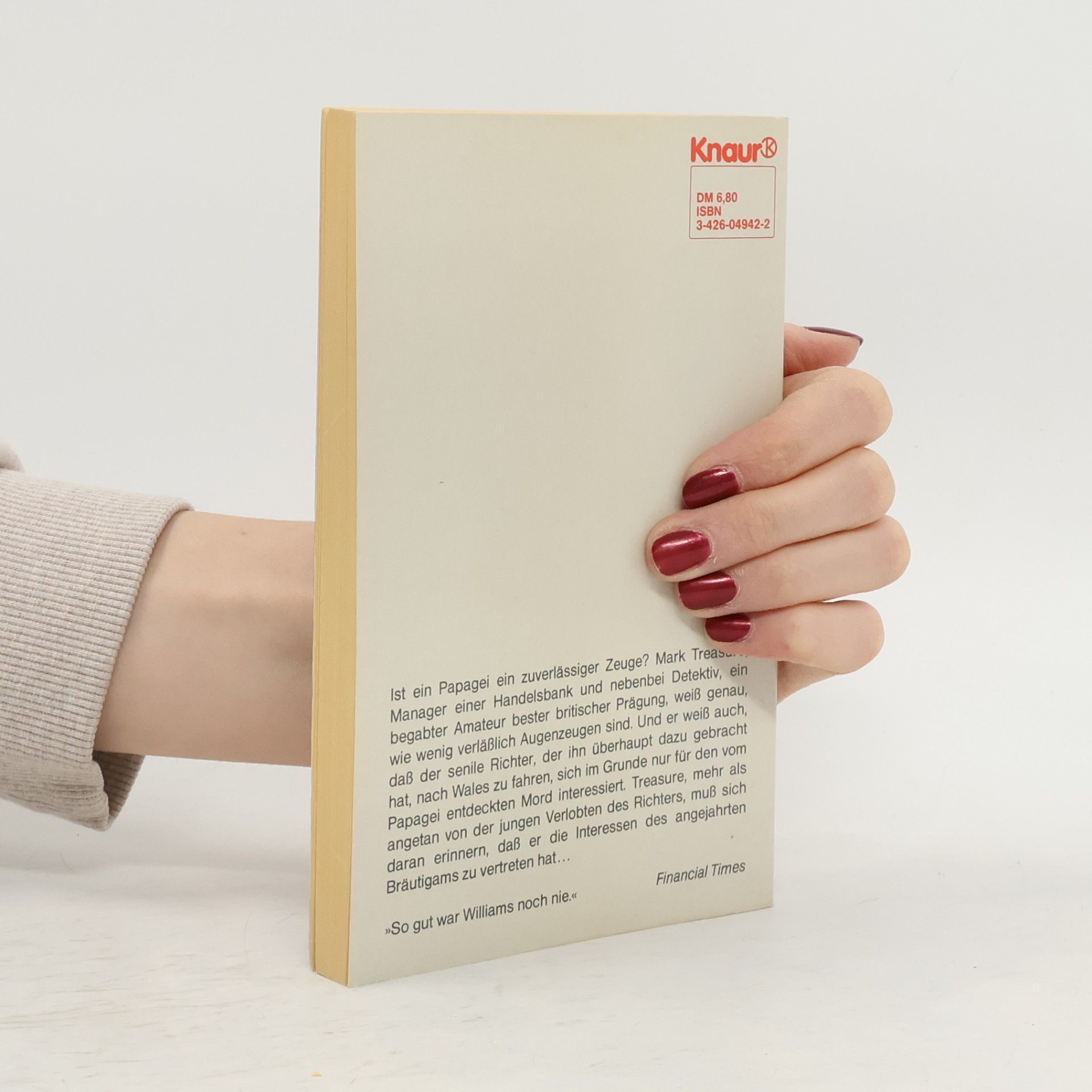 David Williams Treasure und der Papagei - Deutsche Erstausgabe