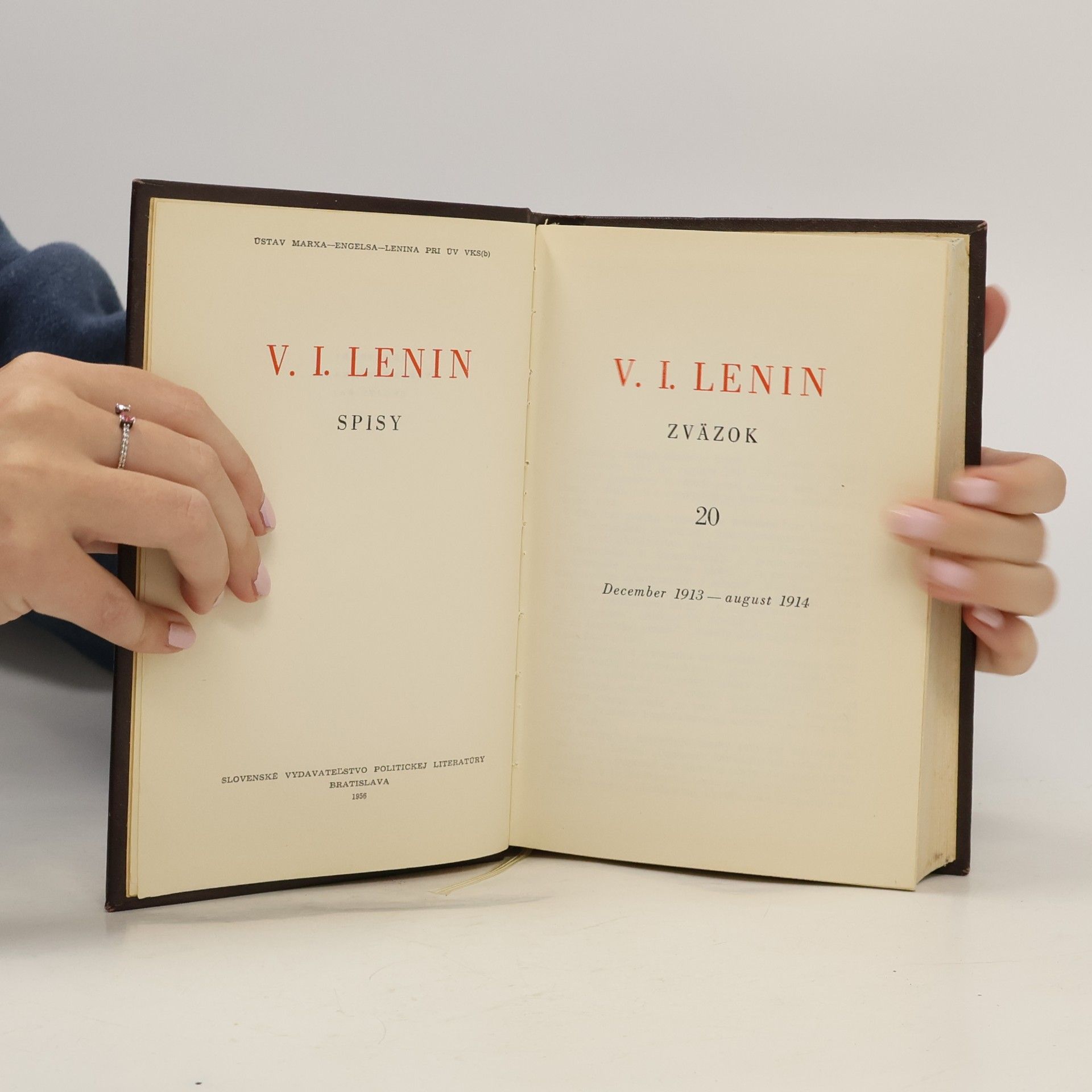 Vladimir Iljič Lenin V. I. Lenin. Spisy. Zväzok 20