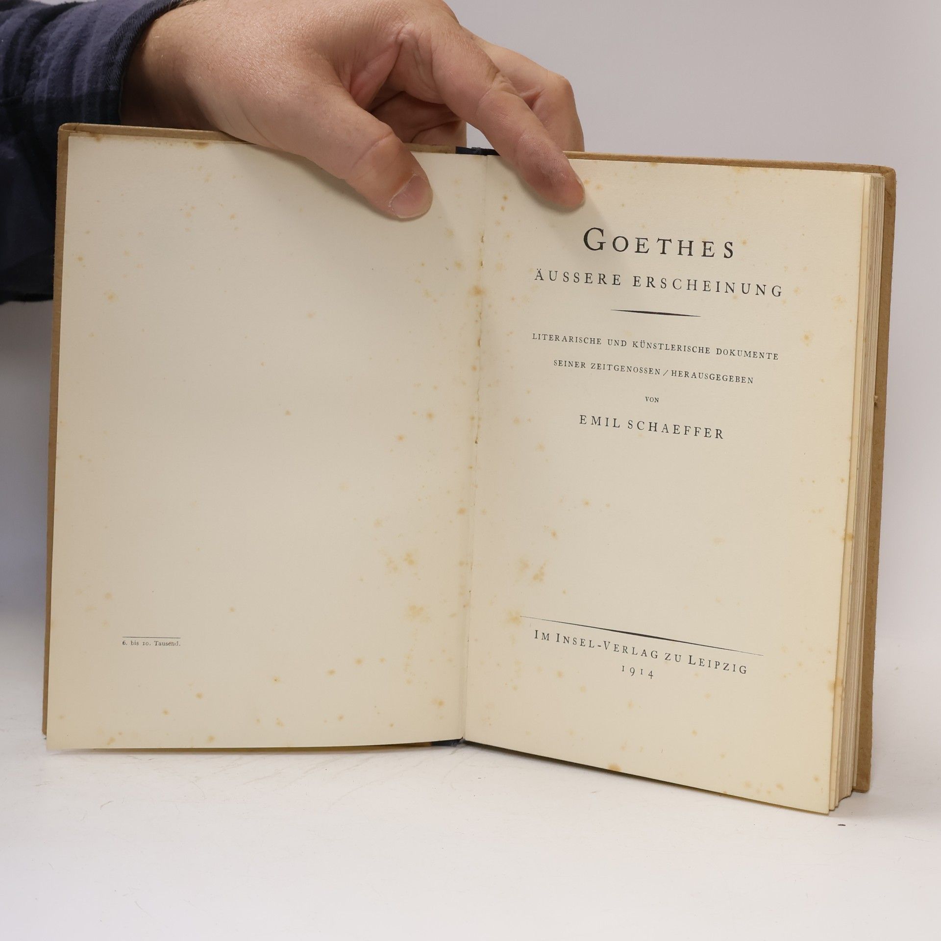 Emil Schaeffer Goethes äußere Erscheinung