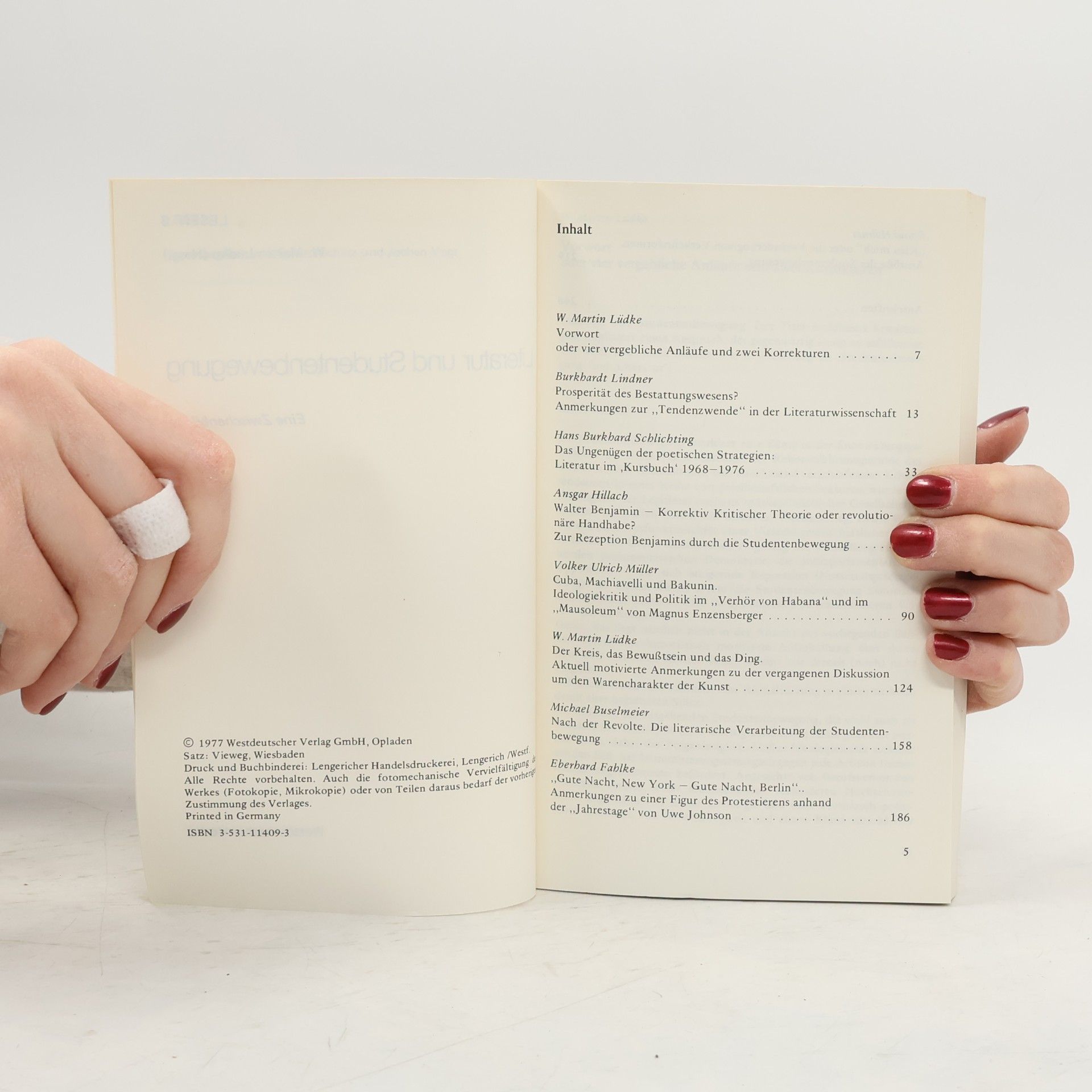 Auteurscollectief Literatur und Studentenbewegung 6
