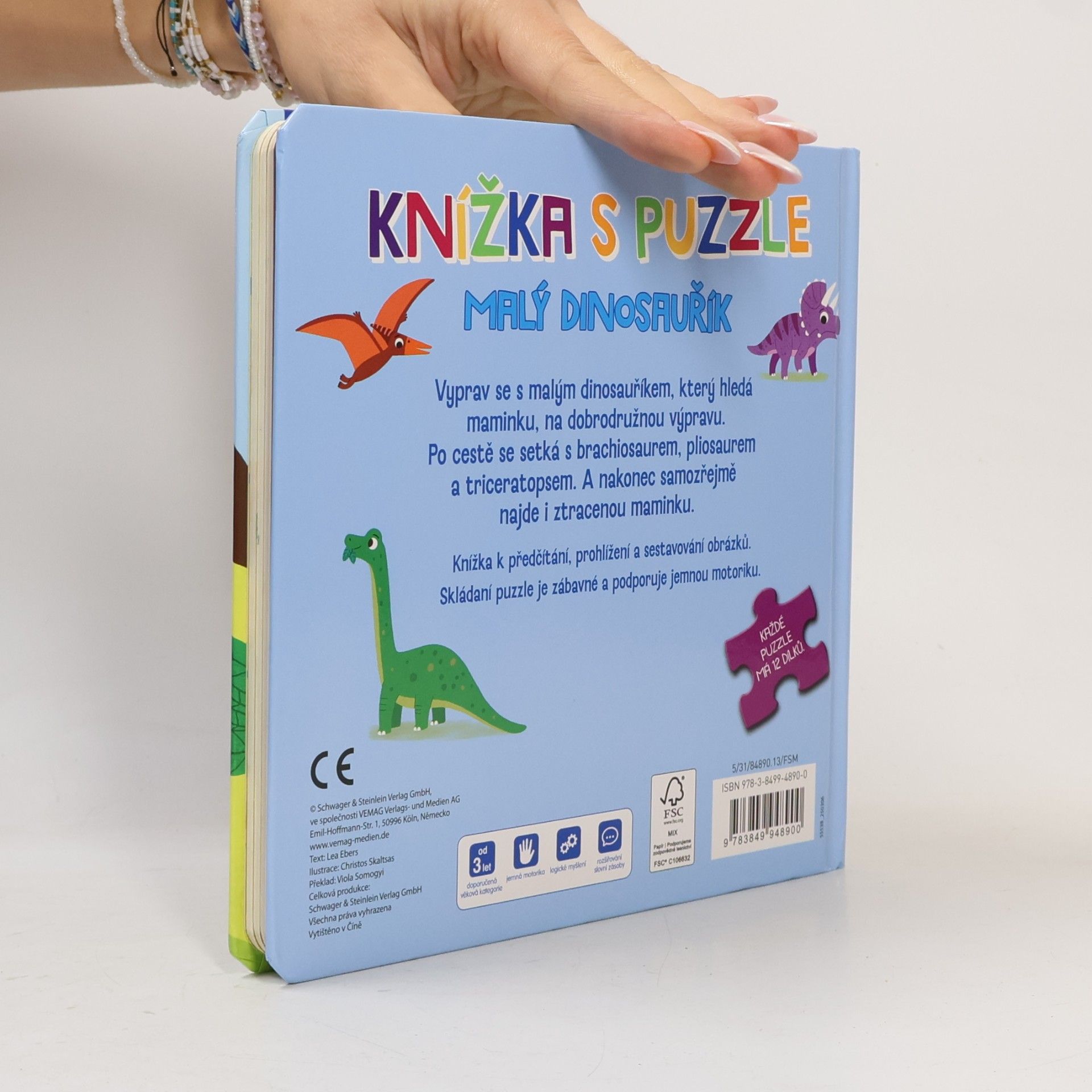 Viola Somogyi Knížka s puzzle Malý Dinosauřík