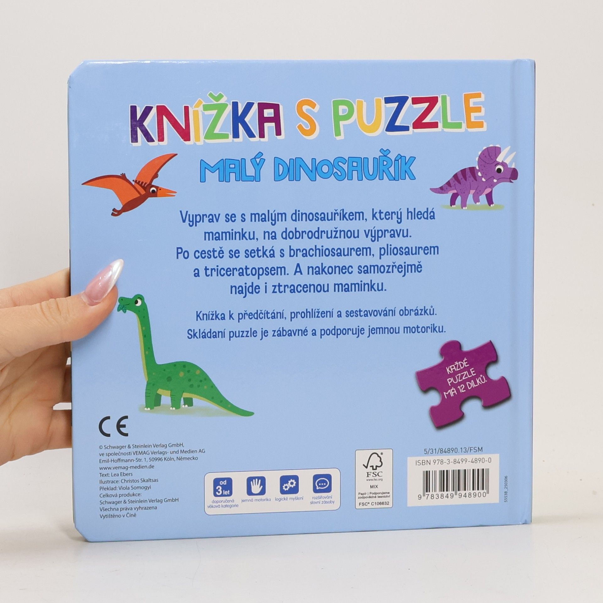 Viola Somogyi Knížka s puzzle Malý Dinosauřík