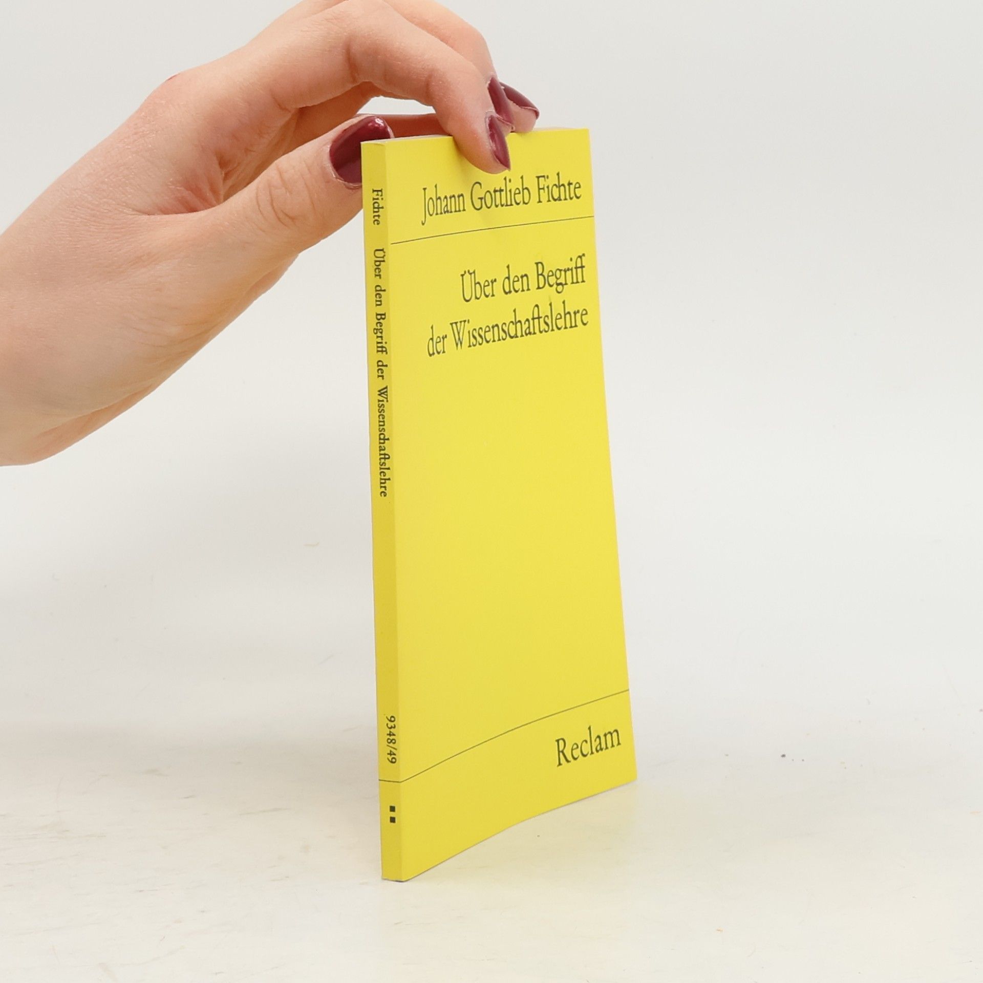Über den Begriff der Wissenschaftslehre oder der sogenannten Philosophie