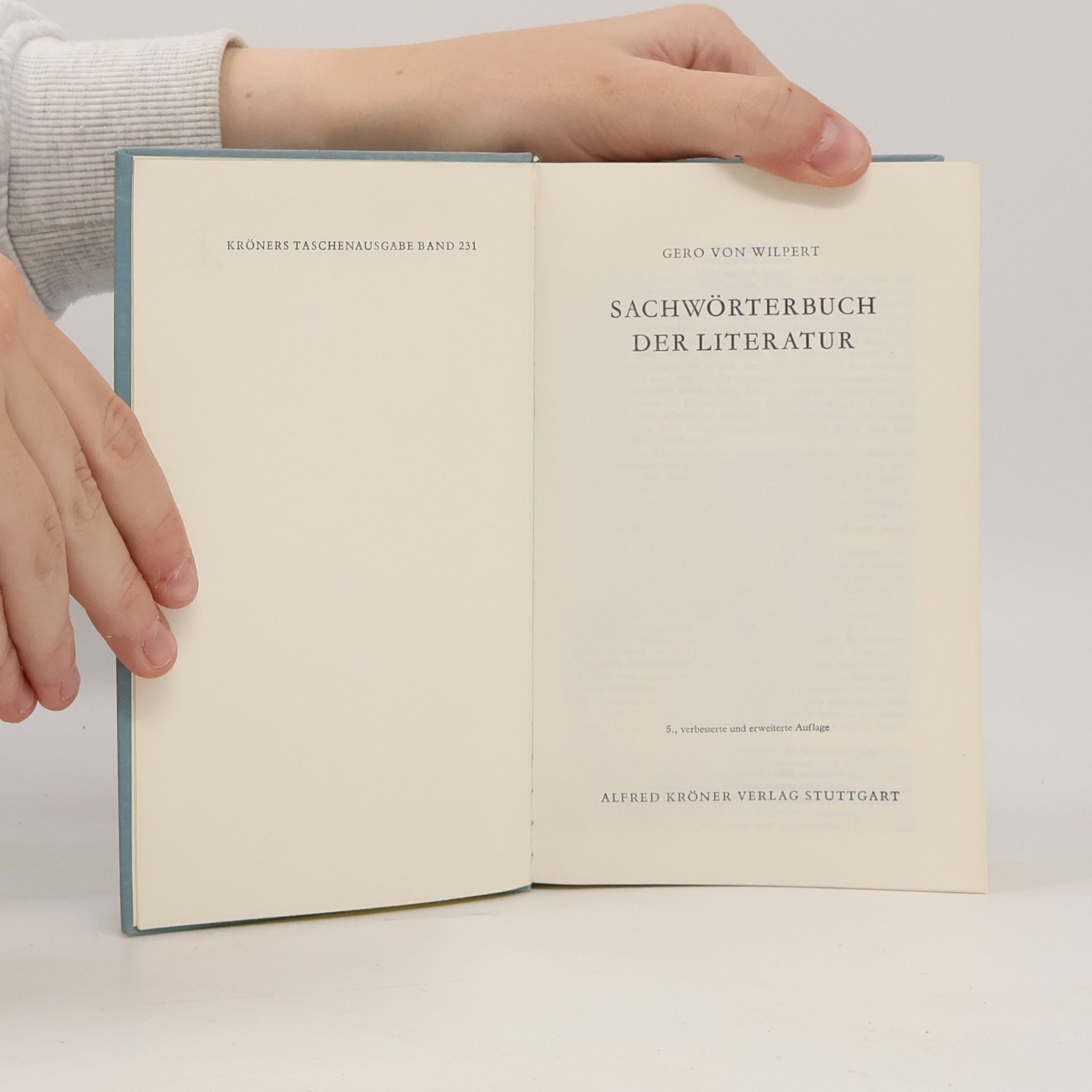 Gero von Wilpert Sachwörterbuch der Literatur
