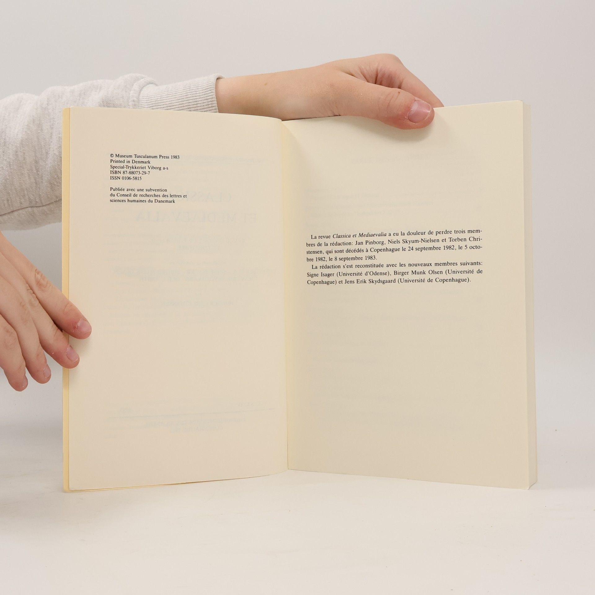 Jens Erik Skydsgaard Classica et Mediaevalia XXXIV