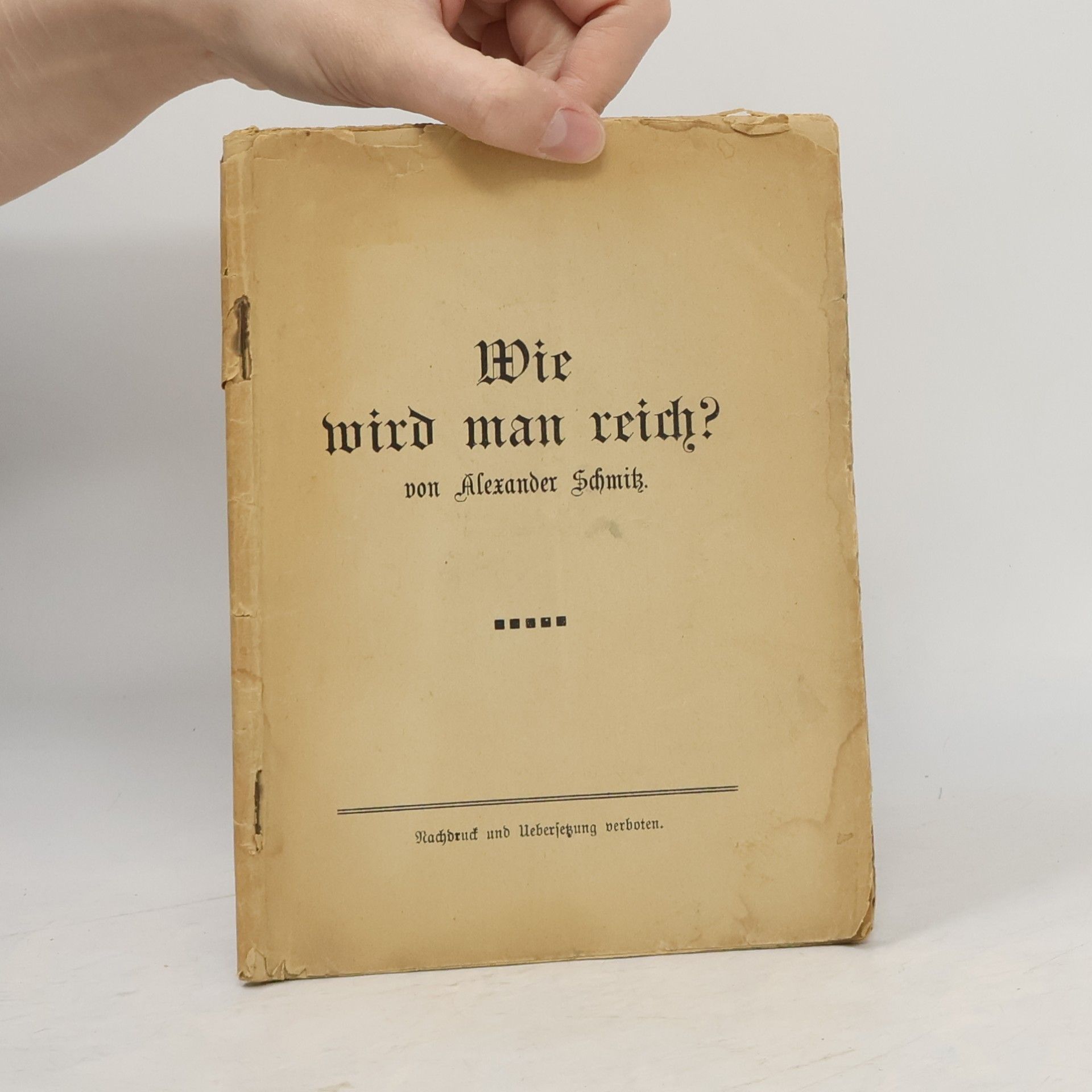Alexander Schmitz Wie wird man reich?