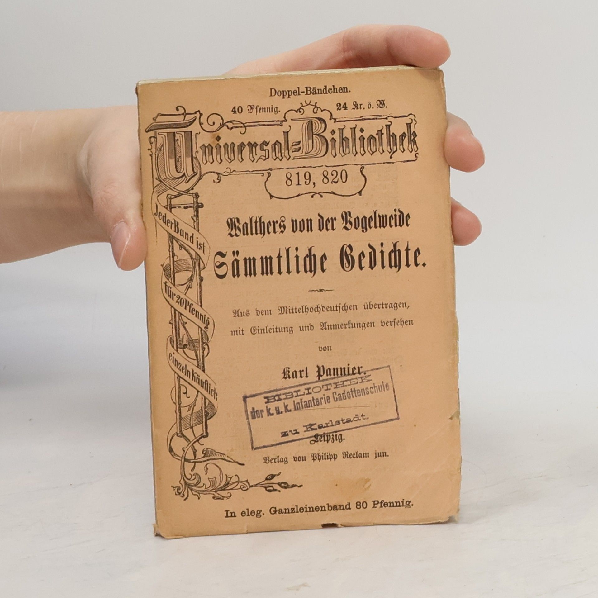 Karl Pannier Sämmtliche Gedichte.