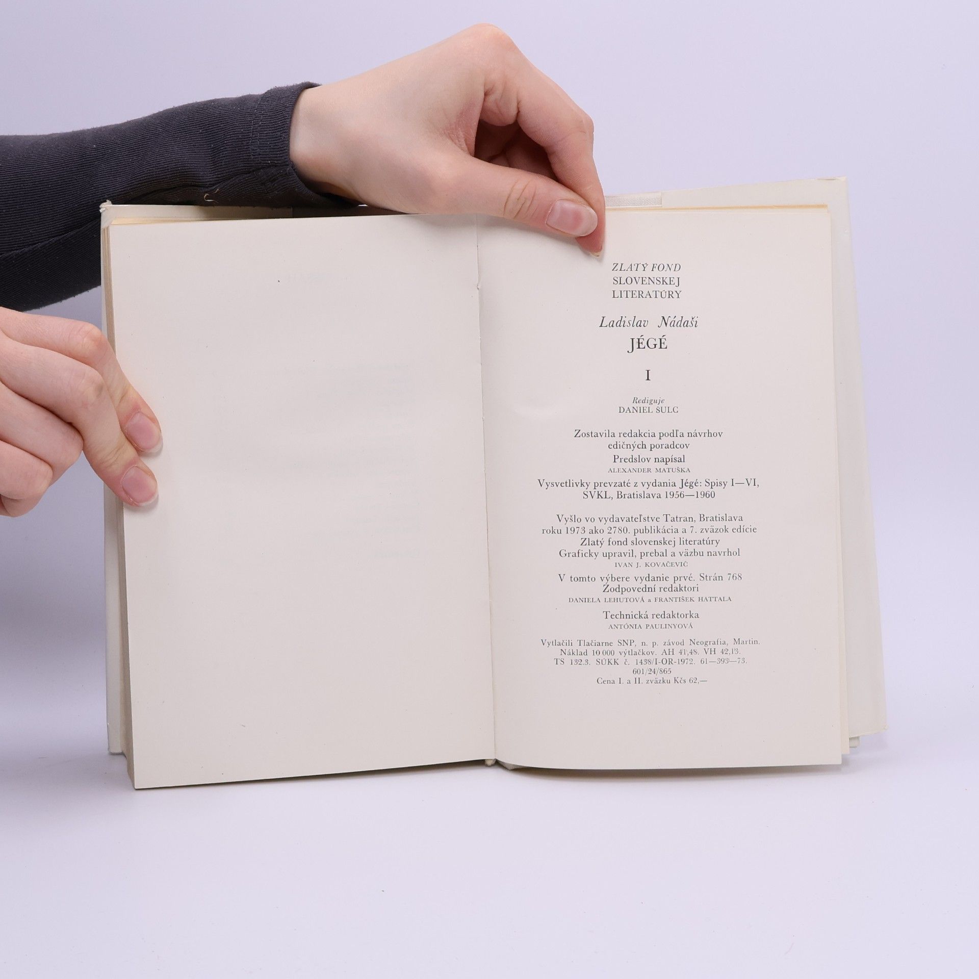 Ladislav Nádaši Jégé Zlatý fond slovenskej literatúry