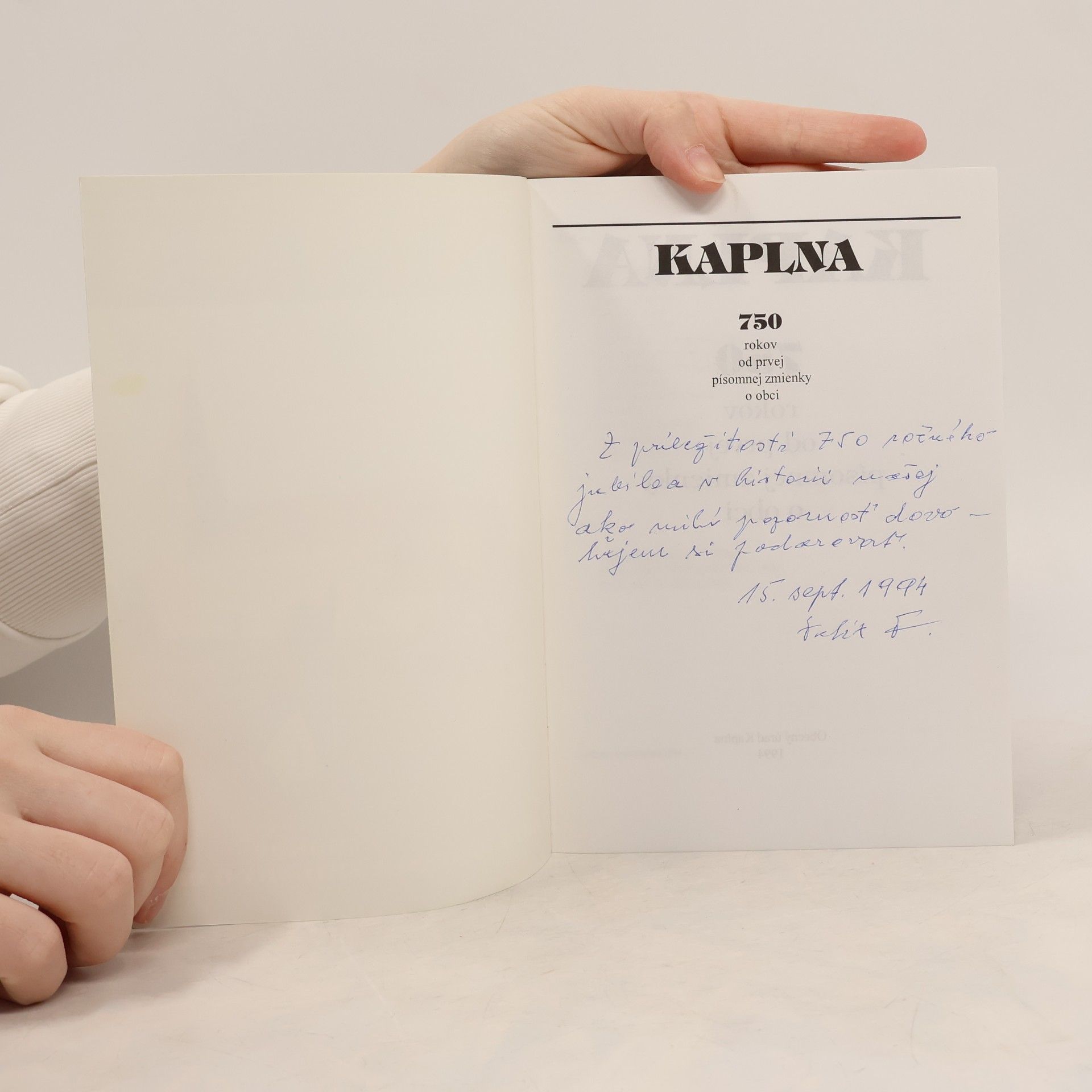 Kolektiv autorů Kaplna 750 rokov od prvej písomnej zmienky o obci