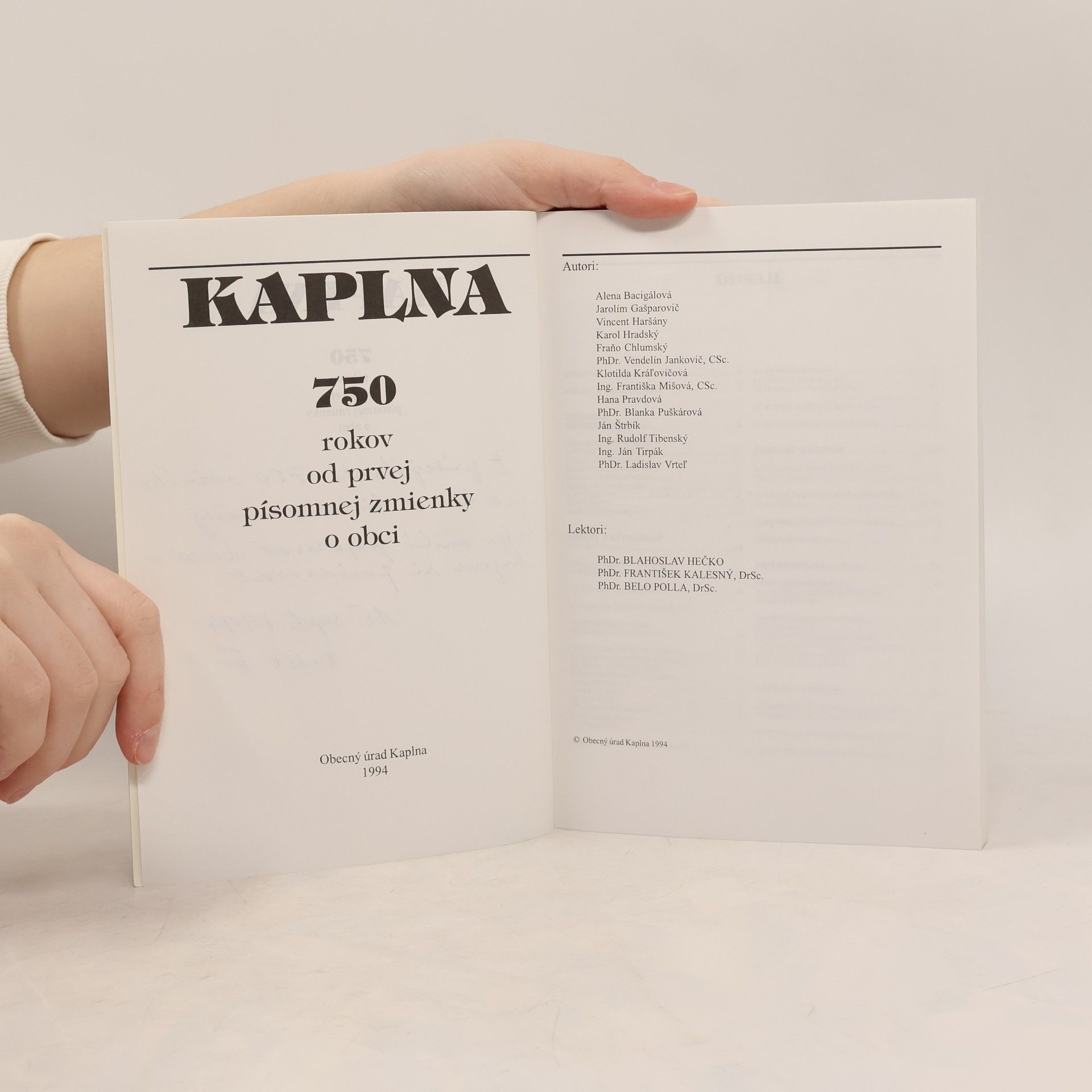 Kolektiv autorů Kaplna 750 rokov od prvej písomnej zmienky o obci