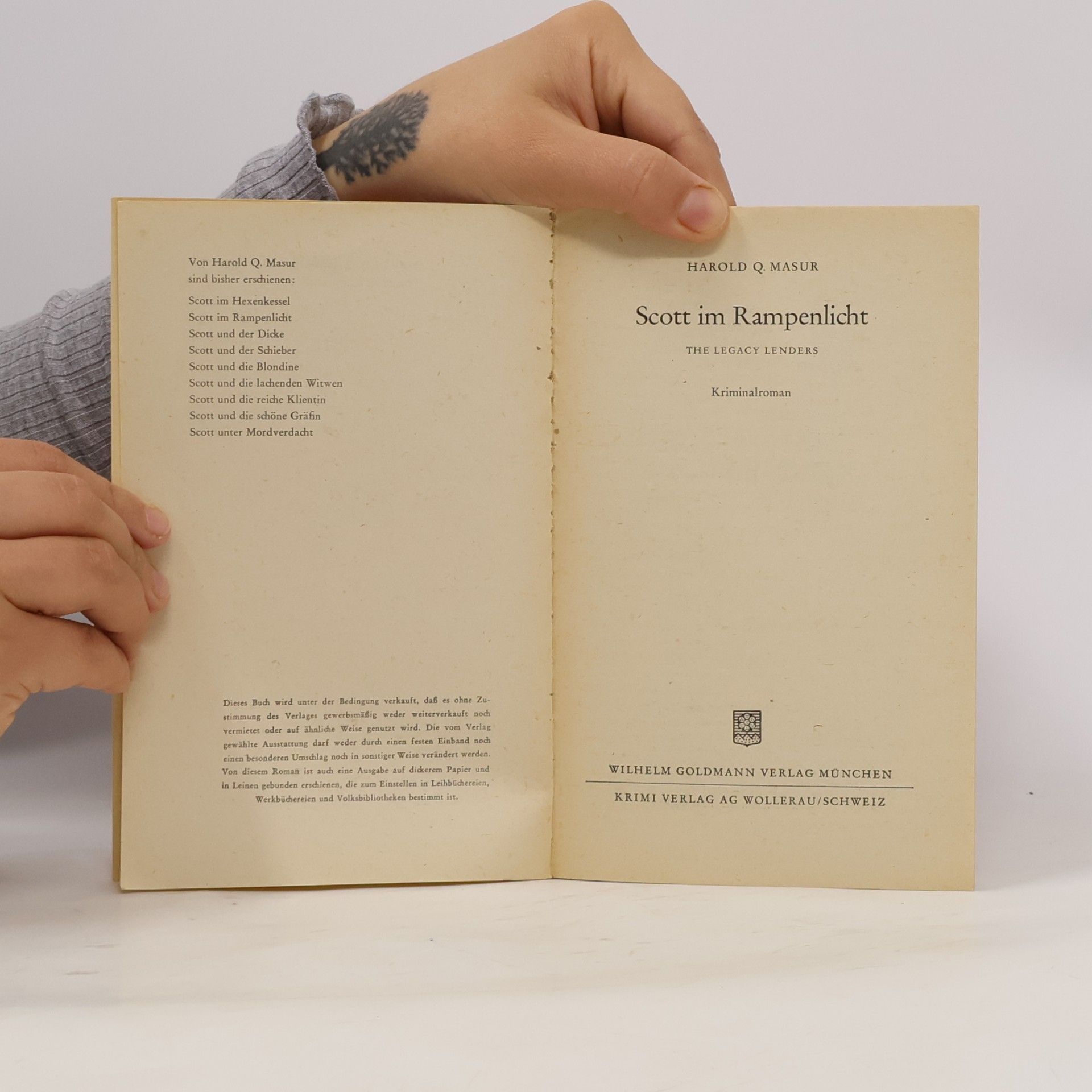 Harold Q. Masur Scott im Rampenlicht