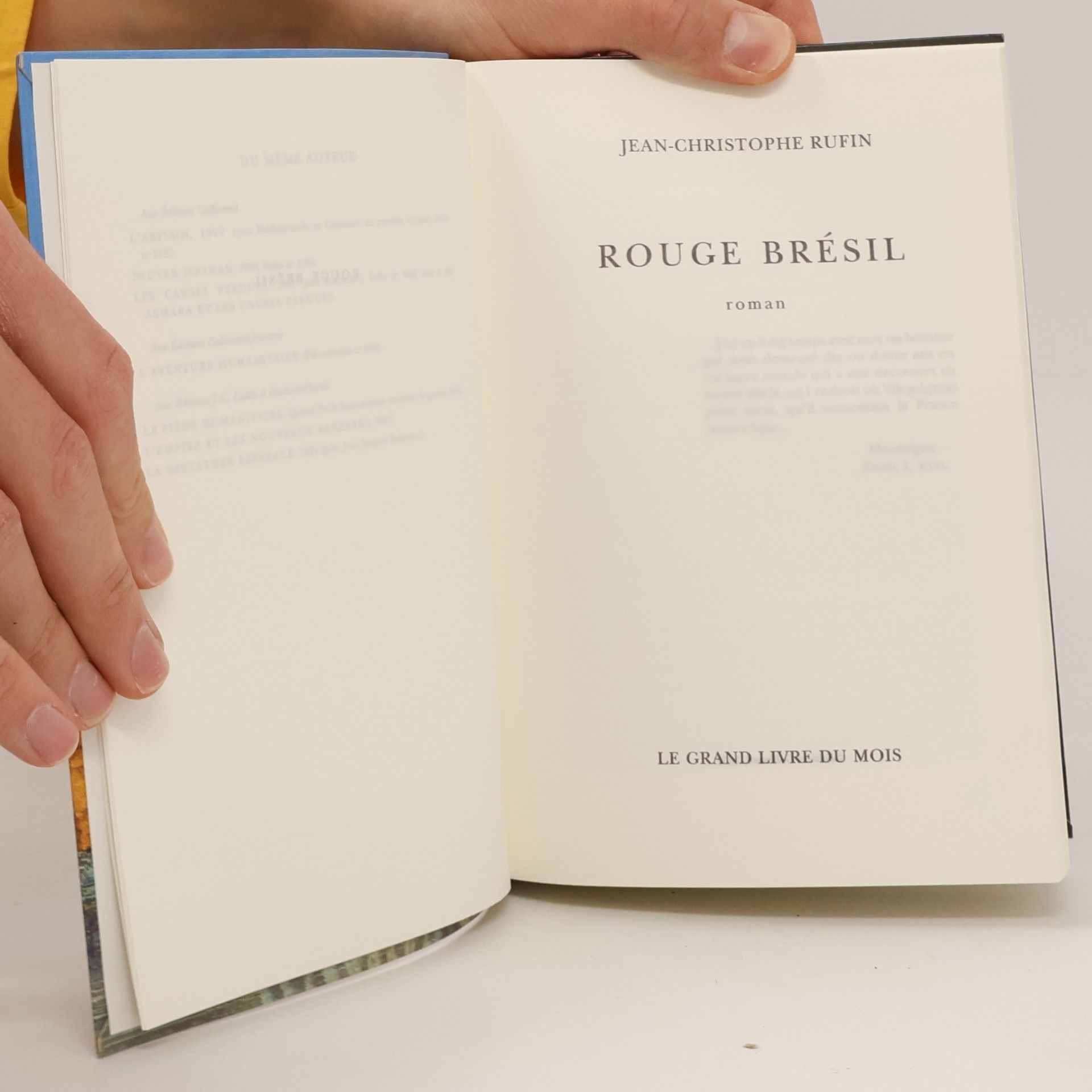 Jean-Christophe Rufin Rouge Brésil - Prix Goncourt 2001
