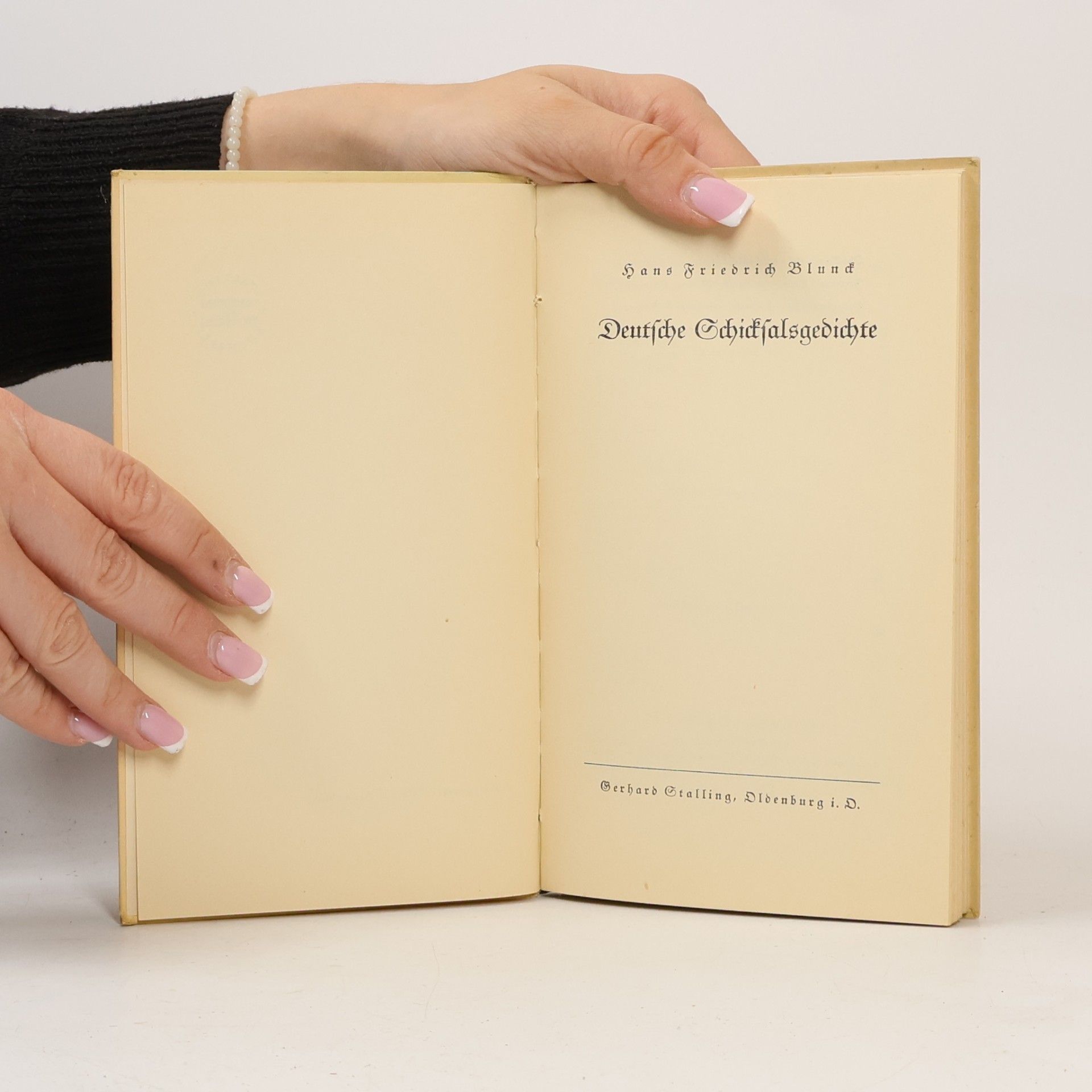 Hans Friedrich Blunck Deutsche Schicksalsgedichte