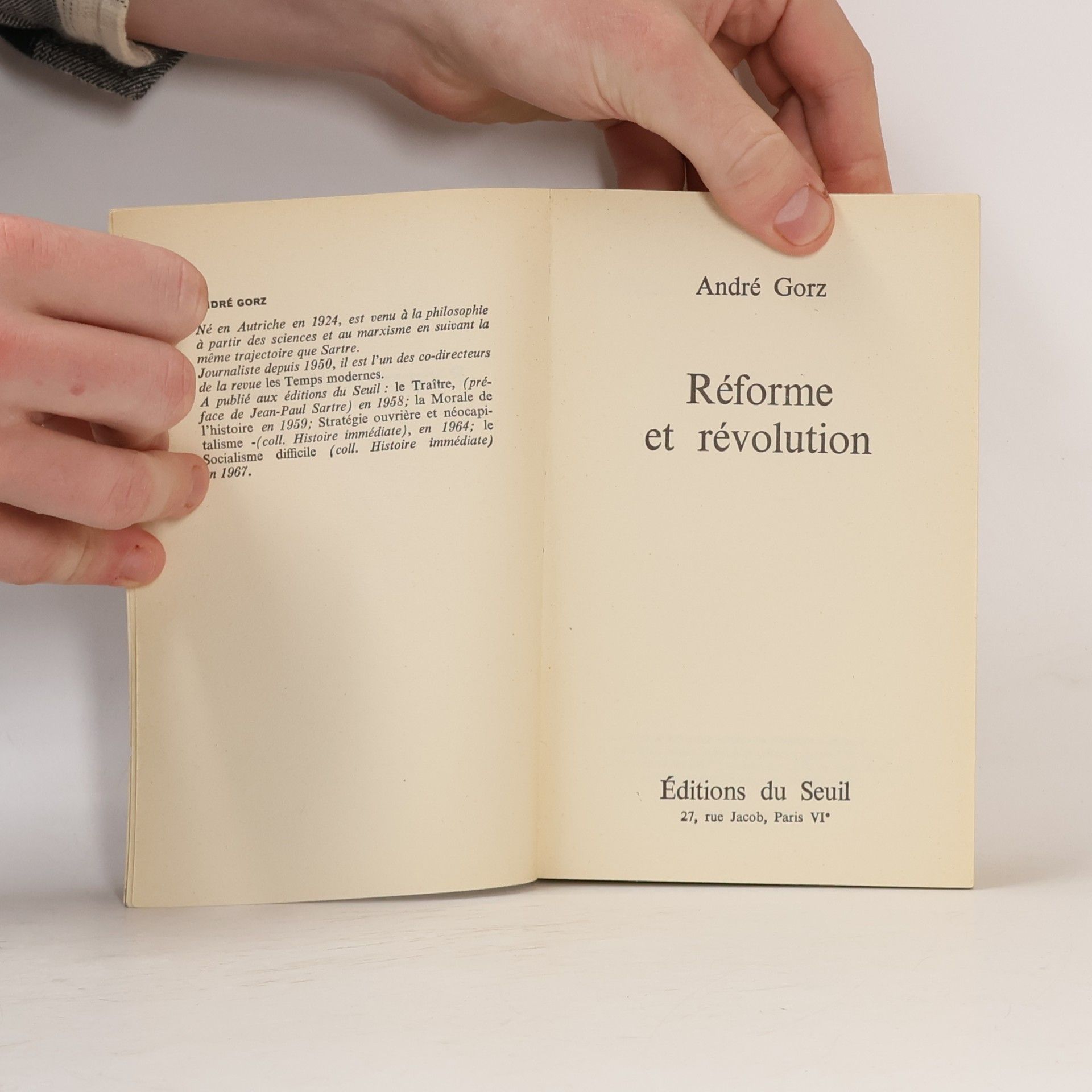 André Gorz Réforme et Révolution