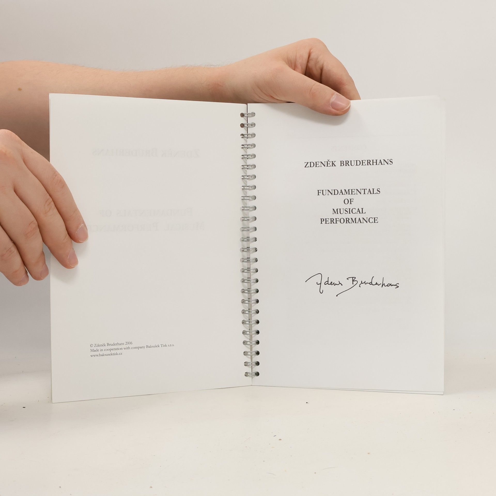 Zdeněk Bruderhans Fundamentals of Musical Performance