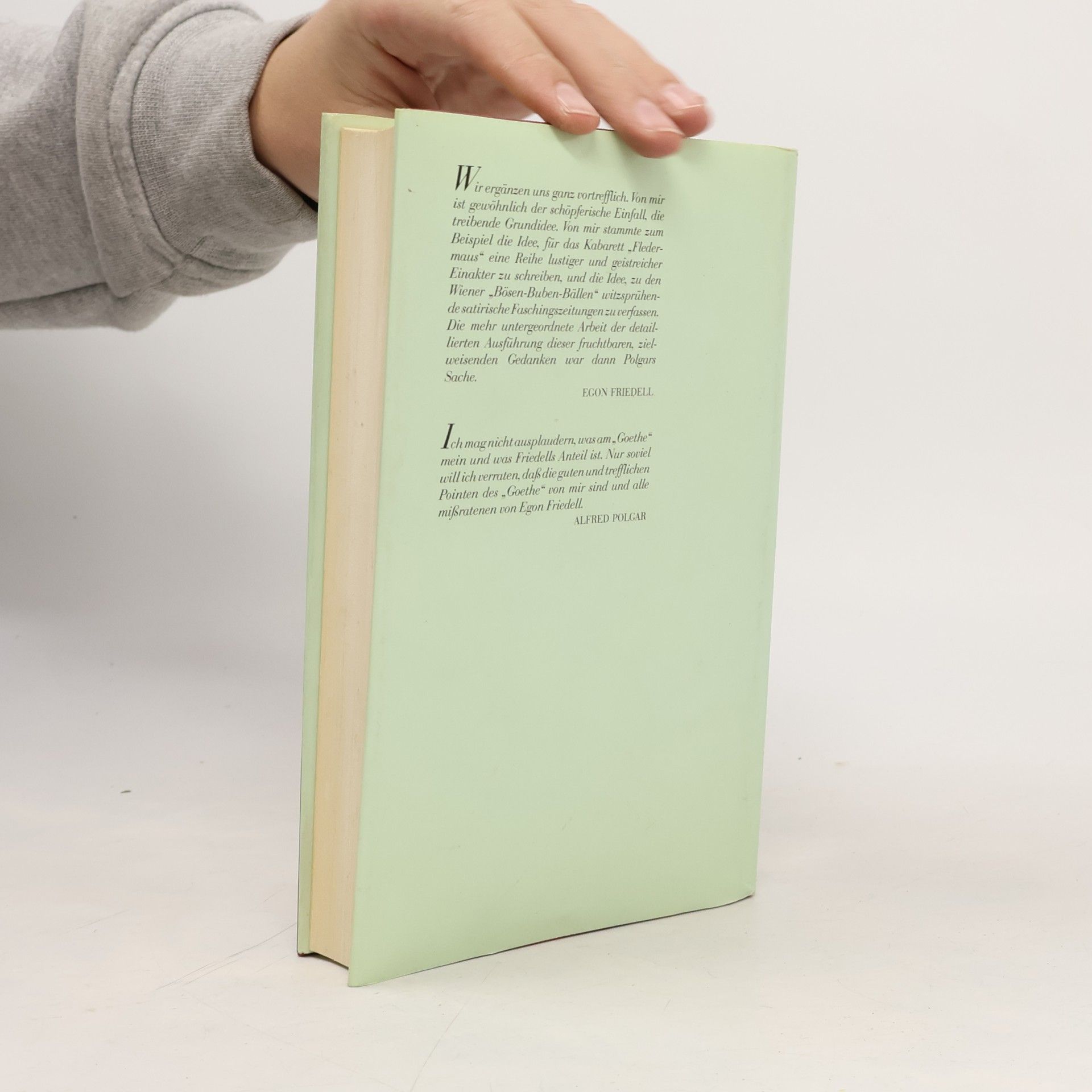 Egon Friedell Goethe und die Journalisten