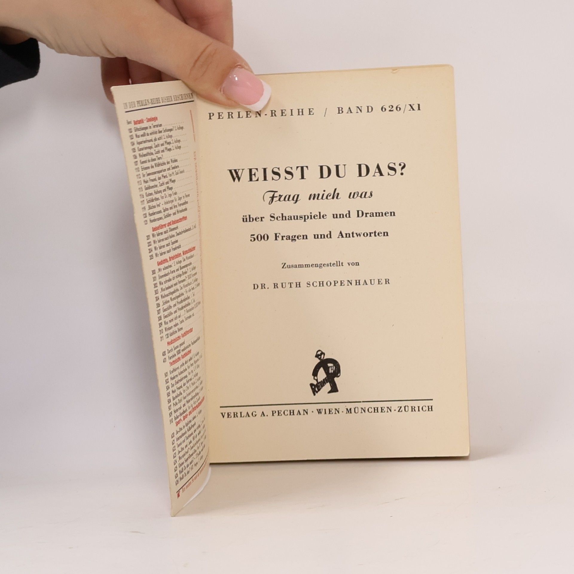 Dr. Ruth Schopenhauer Weisst du das? XI Band 626