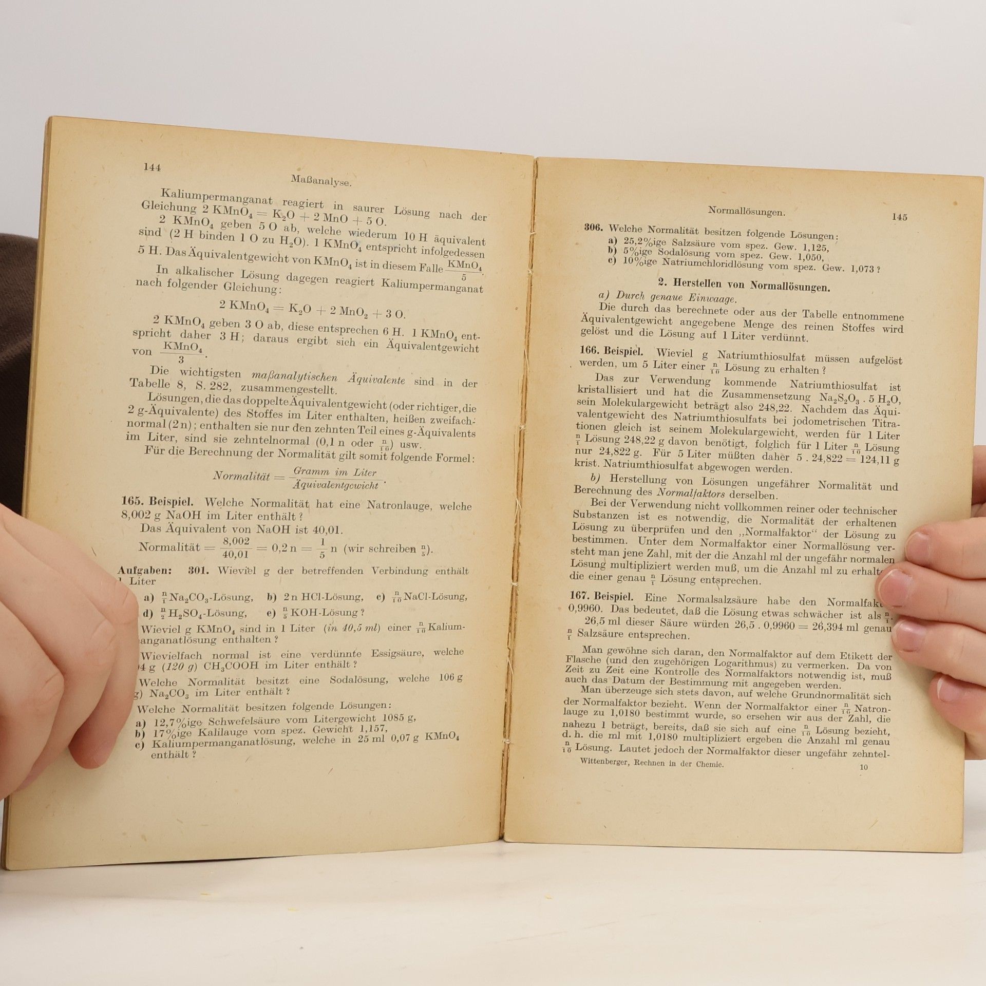 Walter Wittenberger Rechnen in der Chemie