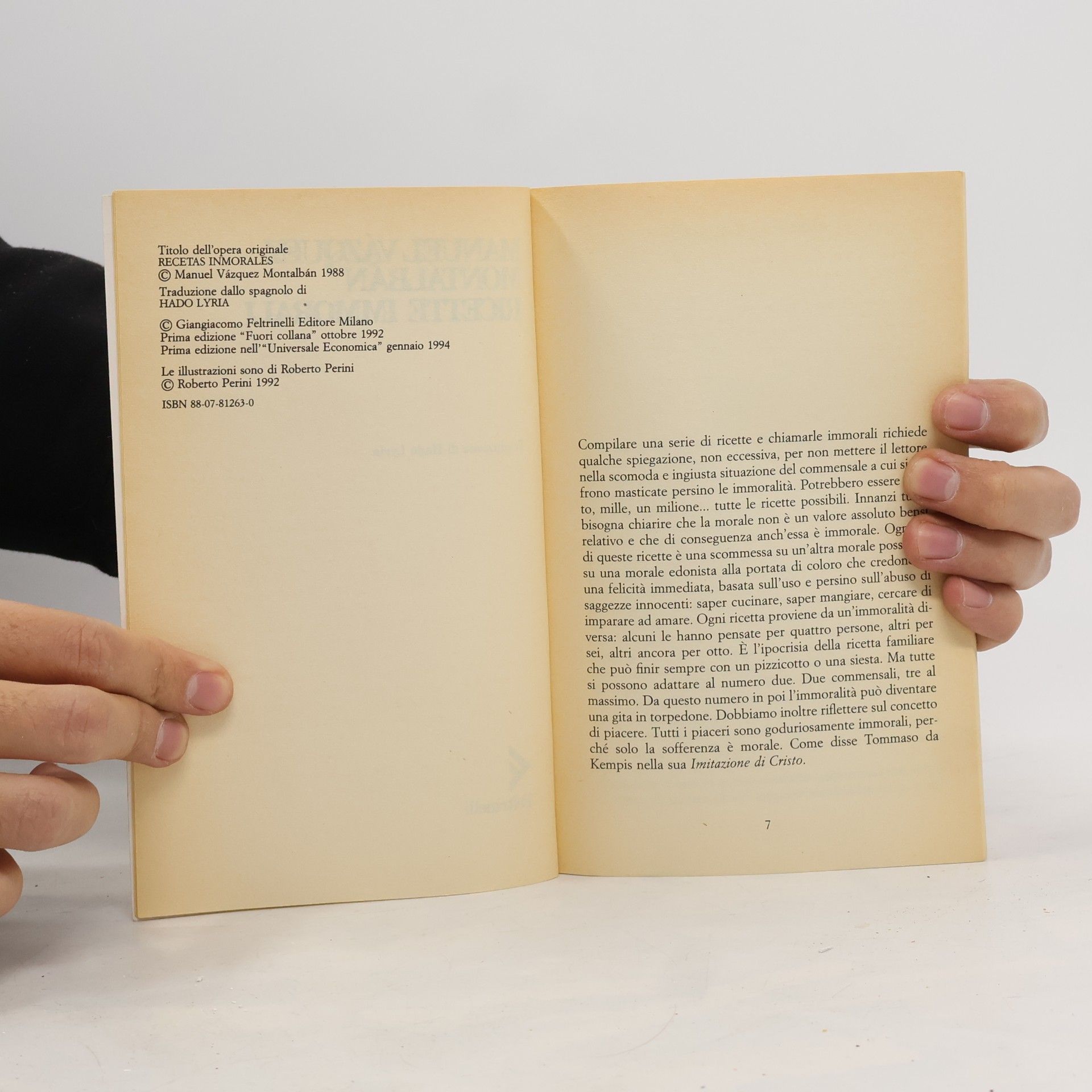 Manuel Vázquez Montalbán Universale Economica - 1263: Ricette immorali