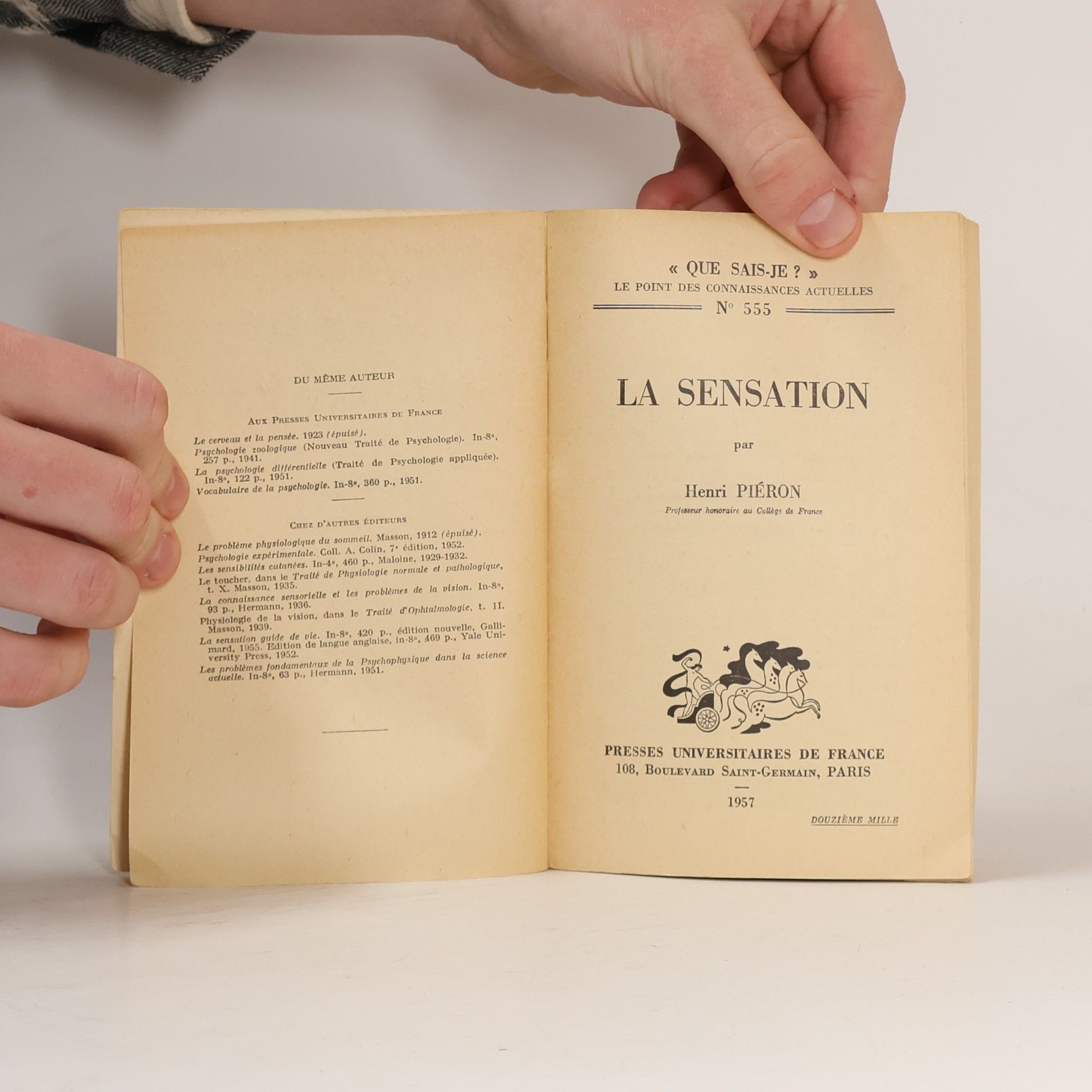 Henri Piéron La Sensation