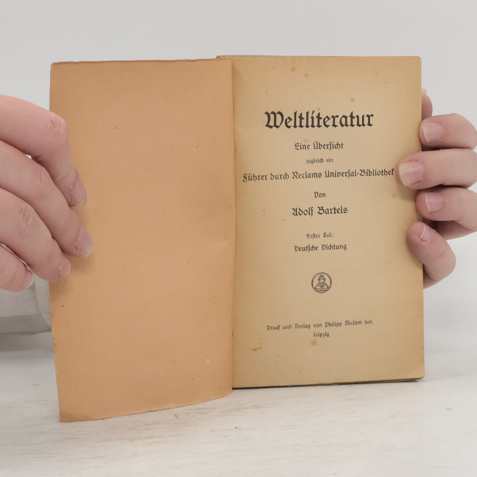 Adolf Bartels Weltliteratur 1