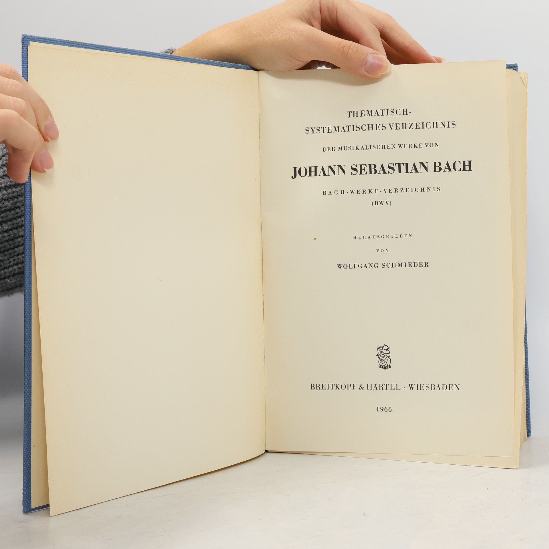 Wolfgang Schmieder Thematisch-systematisches Verzeichnis der musikalischen Werke von Johann Sebastian Bach