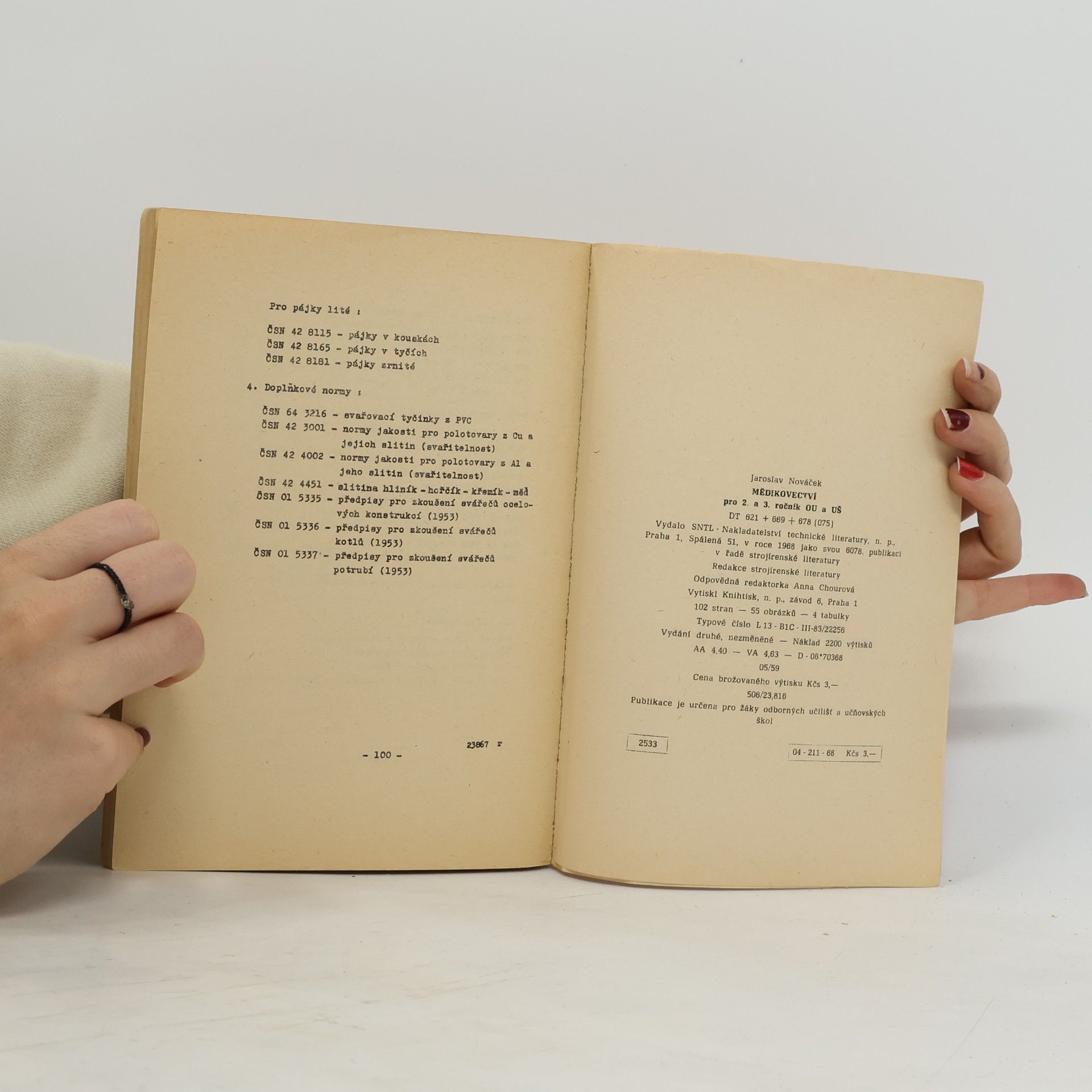 Jaroslav Nováček Mědikovectví pro 2. a 3. ročník odborných učilišť a učňovských škol