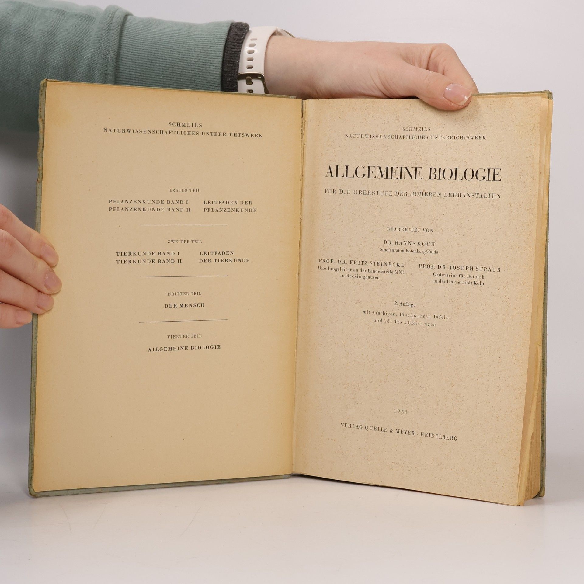 Otto Schmeil Allgemeinen Biologie