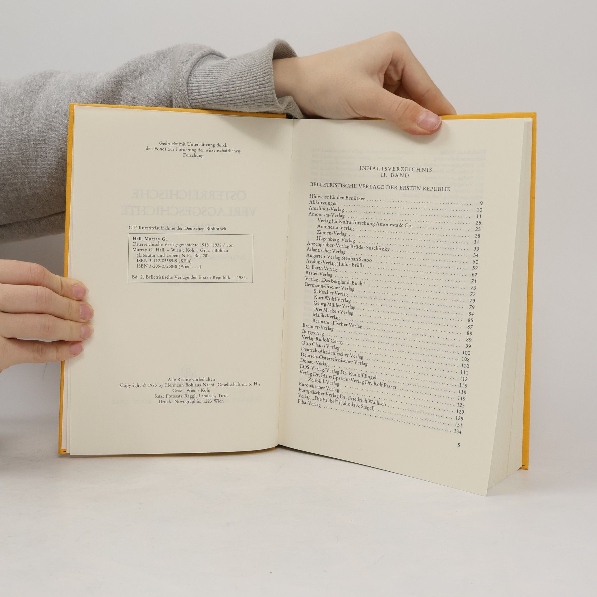 Murray G. Hall Österreichische Verlagsgeschichte, 1918-1938