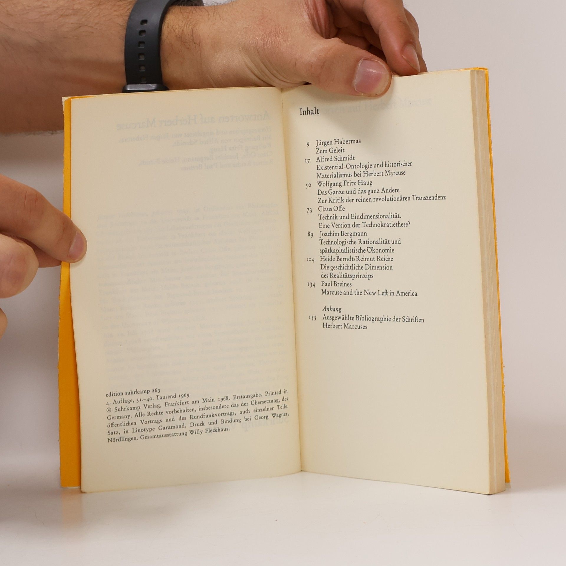Collectif d'auteurs Antworten auf Herbert Marcuse