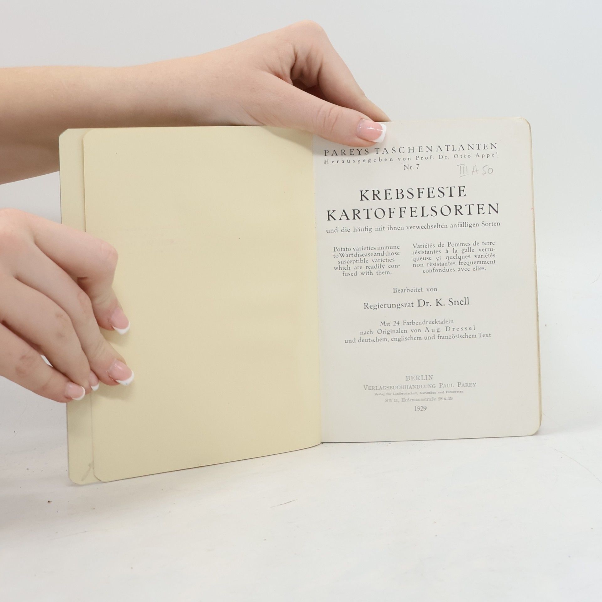 Dr. K. Snell Krebsfeste Kartoffelsorten 7