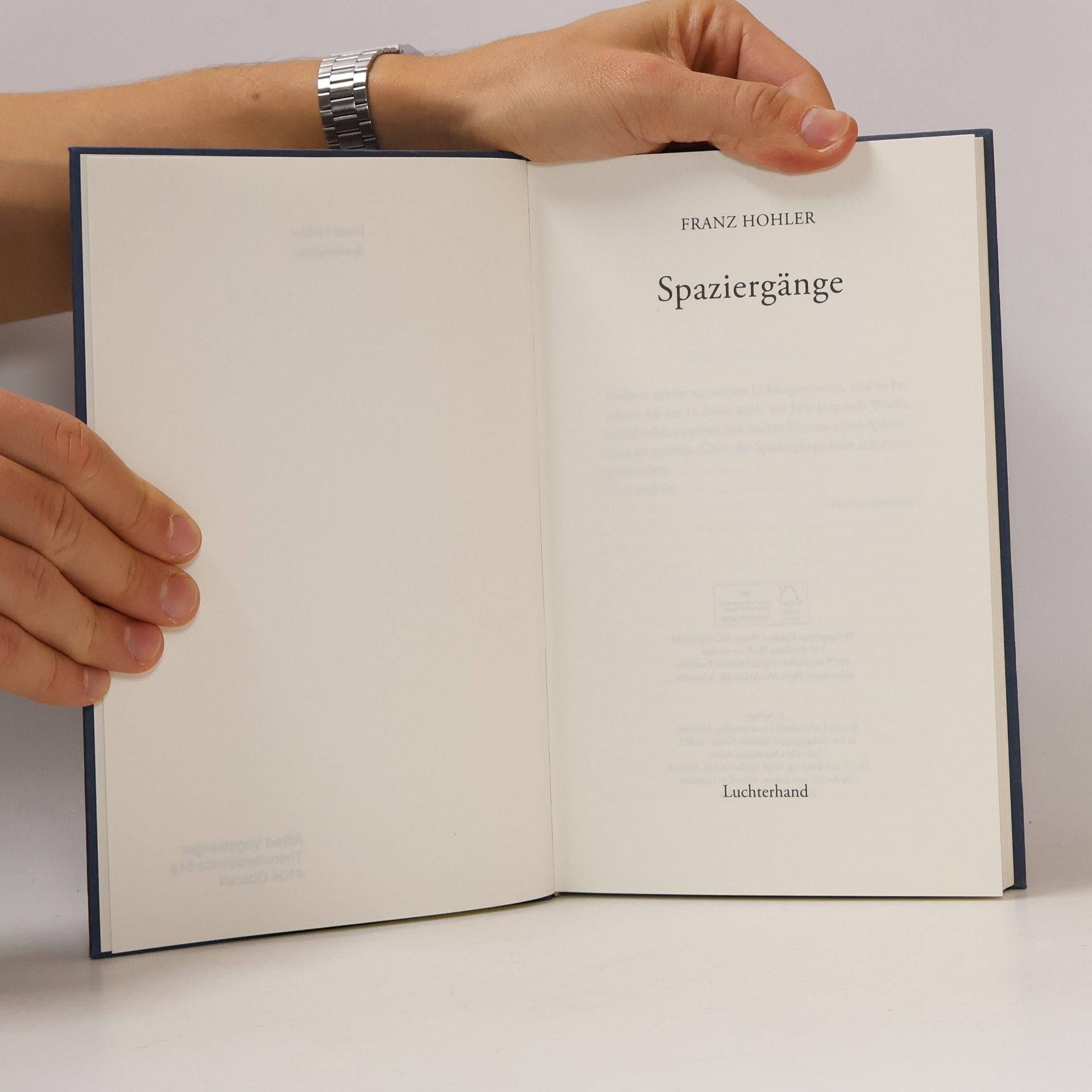 Franz Hohler Spaziergänge